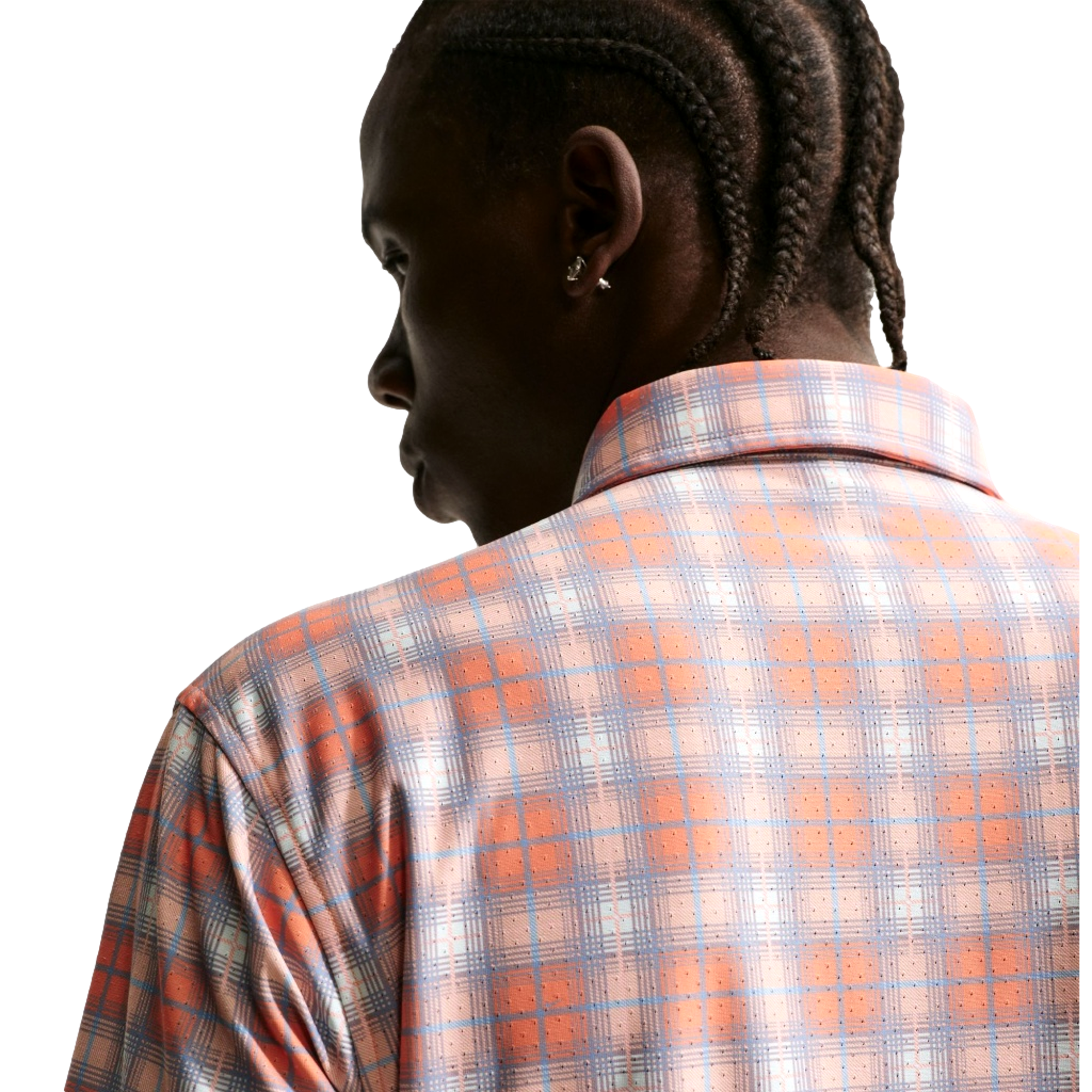 Dri-Fit Tartan Plaid Men's Golf Polo Shirt