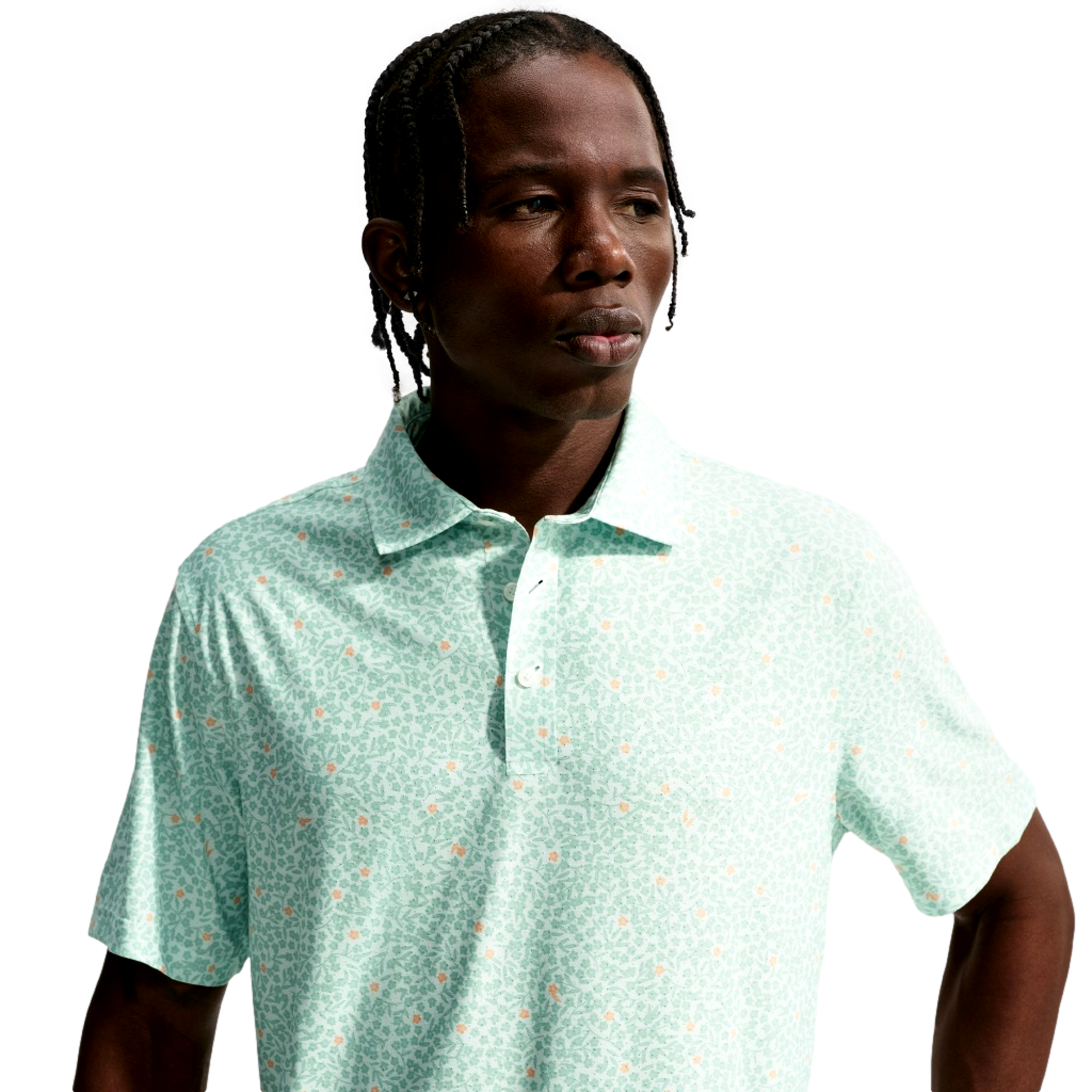 Dri-Fit Floral Print Men's Golf Polo Shirt
