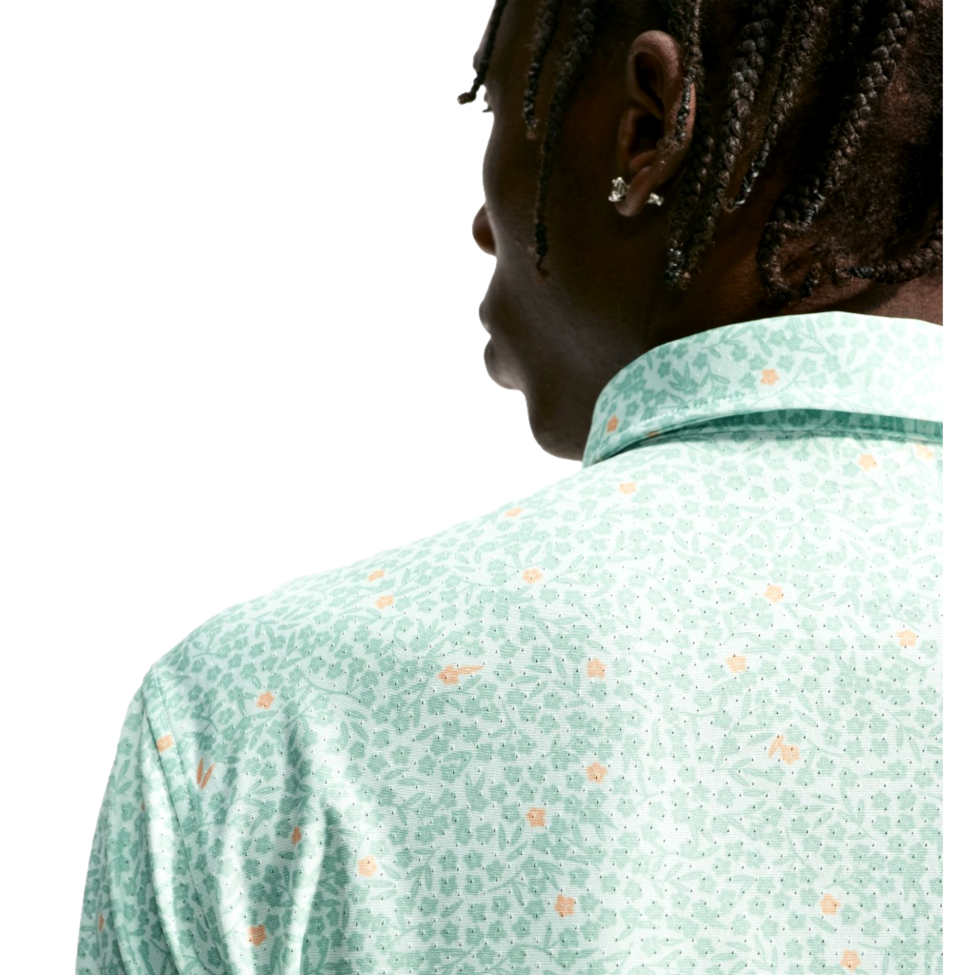 Dri-Fit Floral Print Men's Golf Polo Shirt