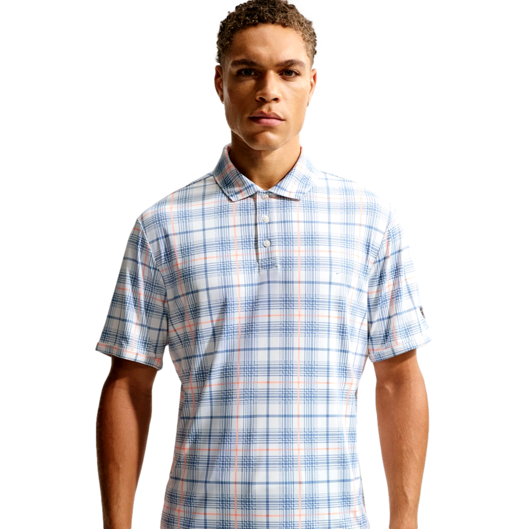 Nike Dri-Fit Iconic Tartan Plaid Men's Golf Polo Shirt