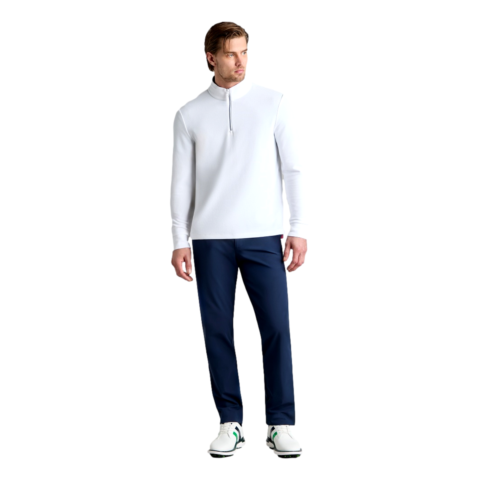 Waffle Knit Men's Golf Quarter Zip