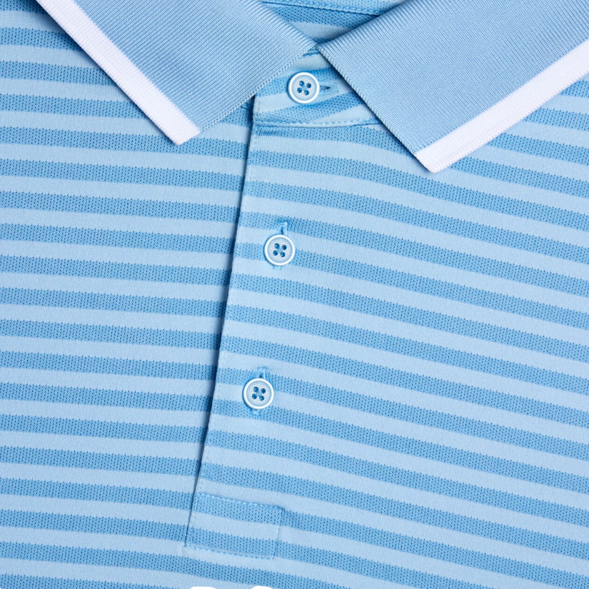 Perforated Stripe Men's Golf Polo Shirt