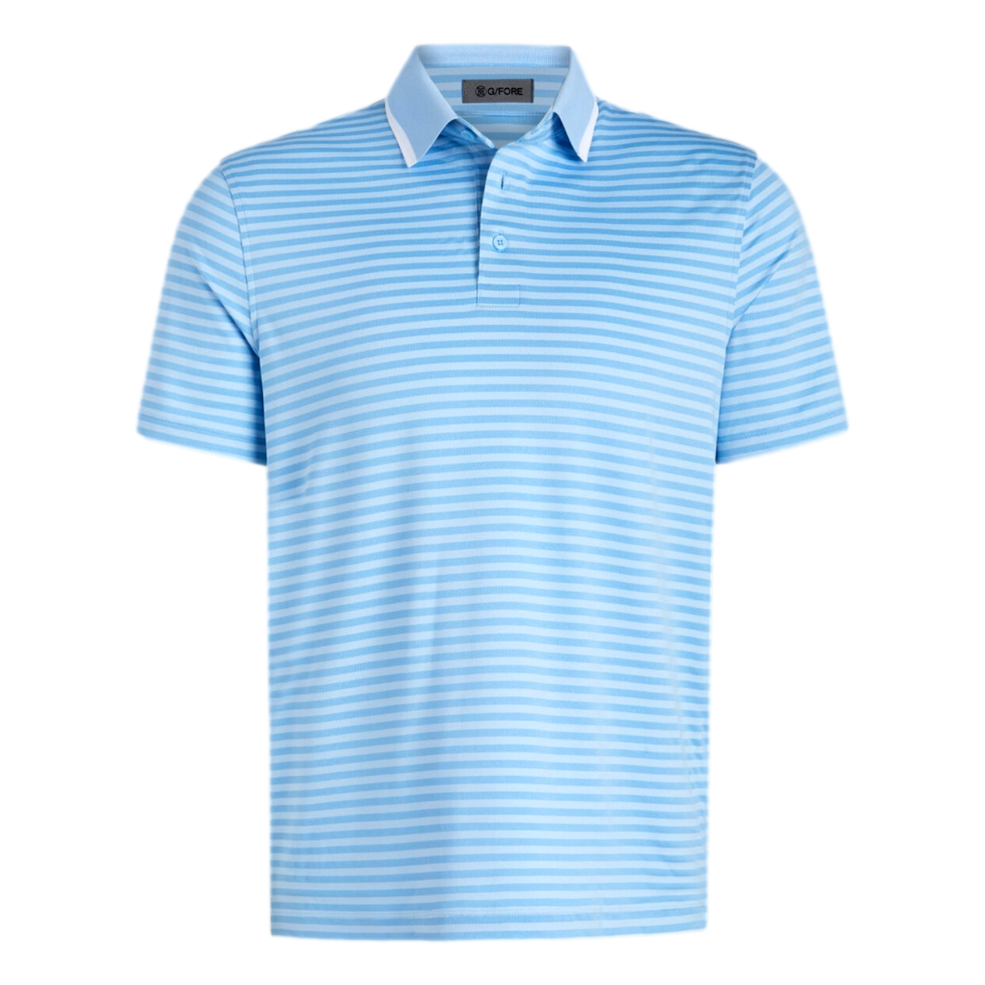 Perforated Stripe Men's Golf Polo Shirt