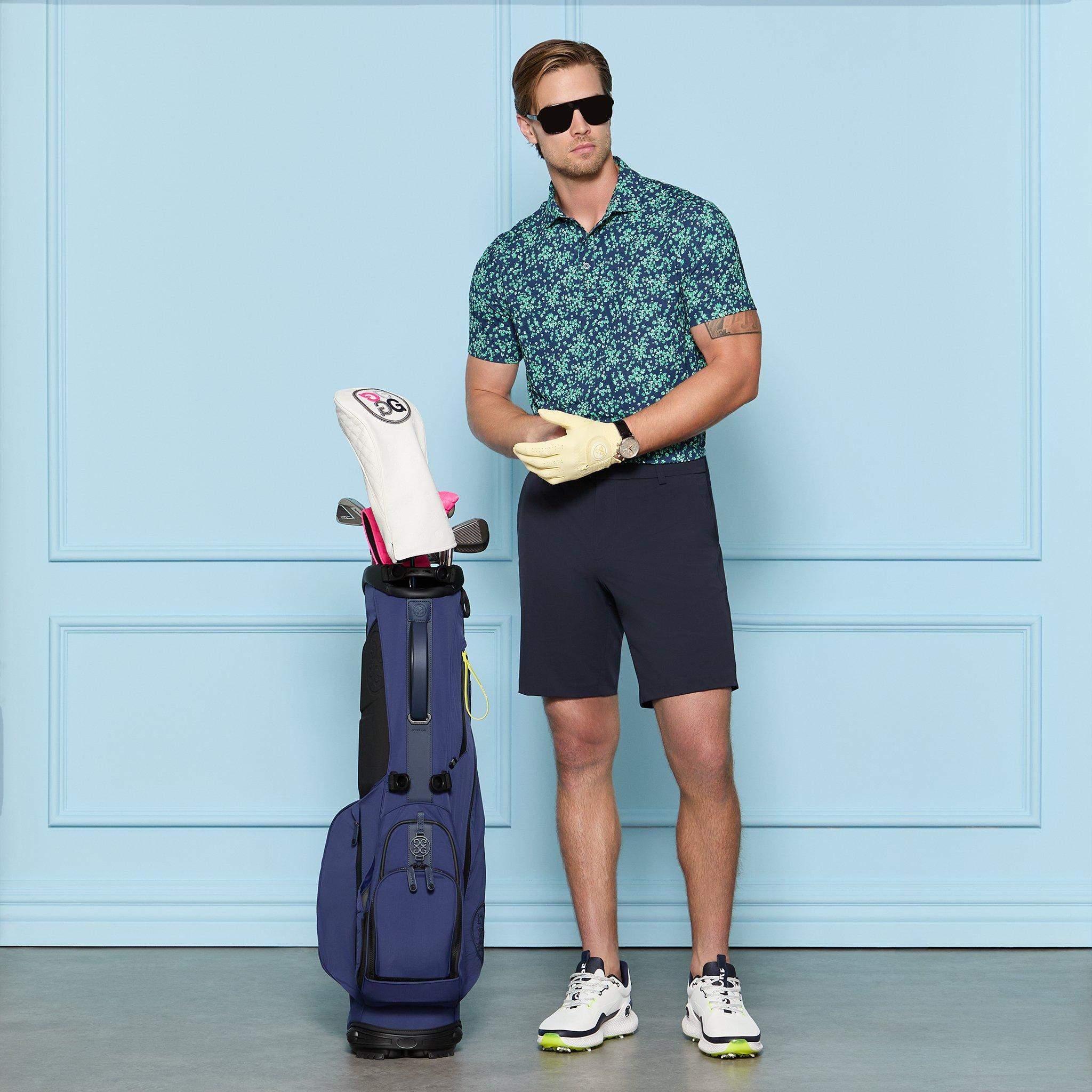 Floral Print Tech Jersey Men's Golf Polo Shirt