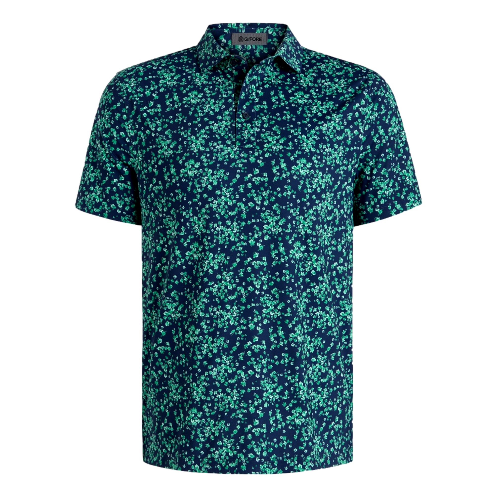 Floral Print Tech Jersey Men's Golf Polo Shirt