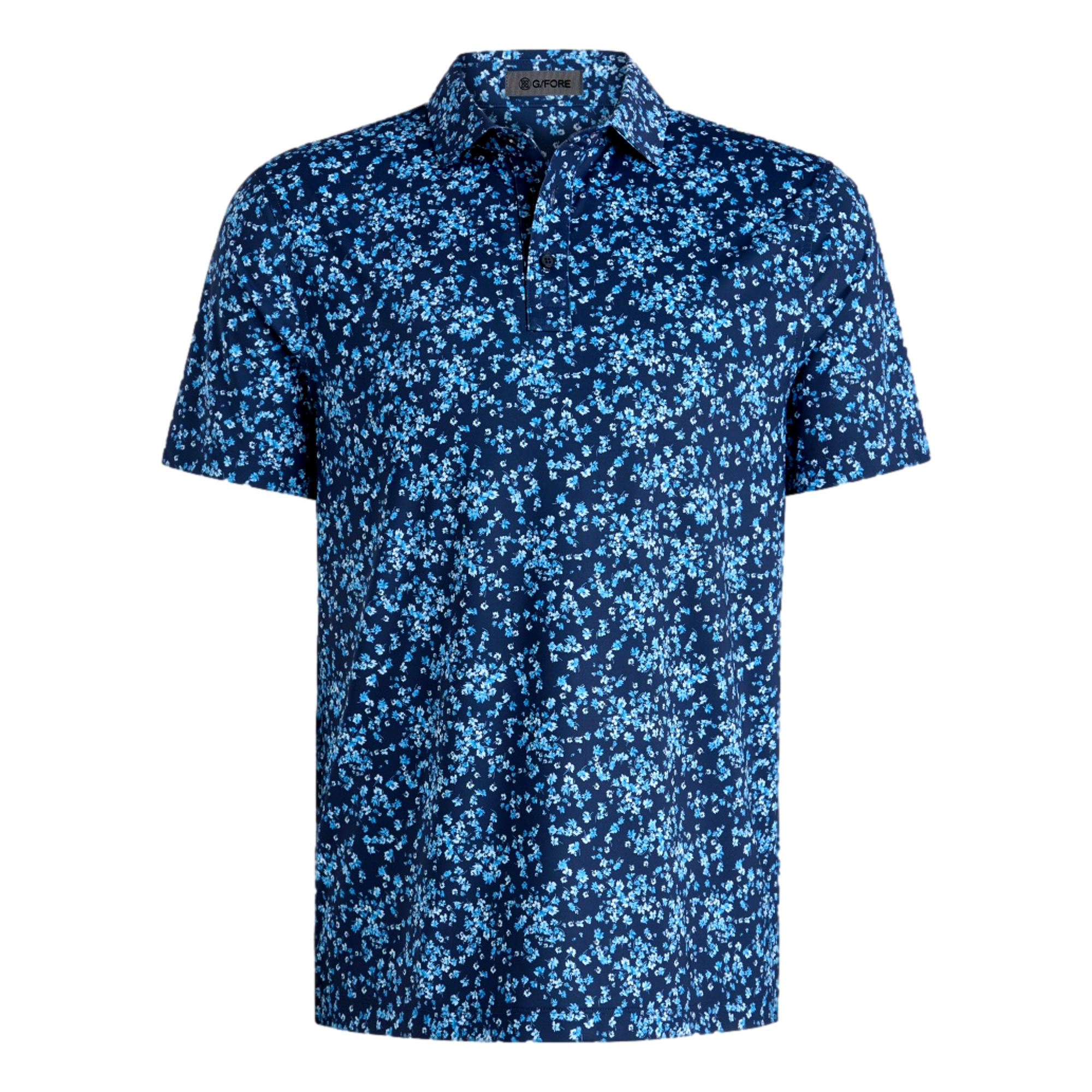 Floral Print Tech Jersey Men's Golf Polo Shirt