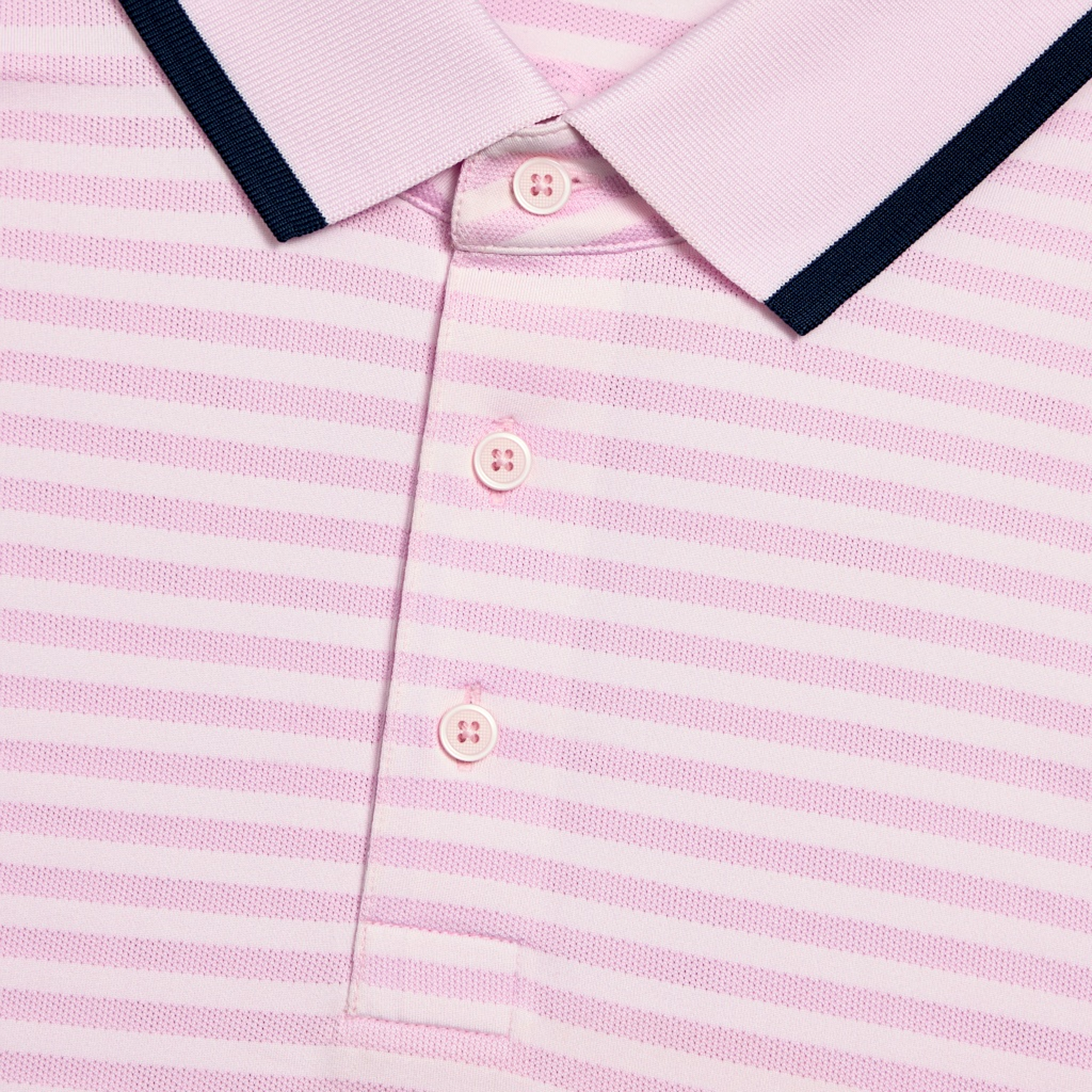 Perforated Stripe Men's Golf Polo Shirt