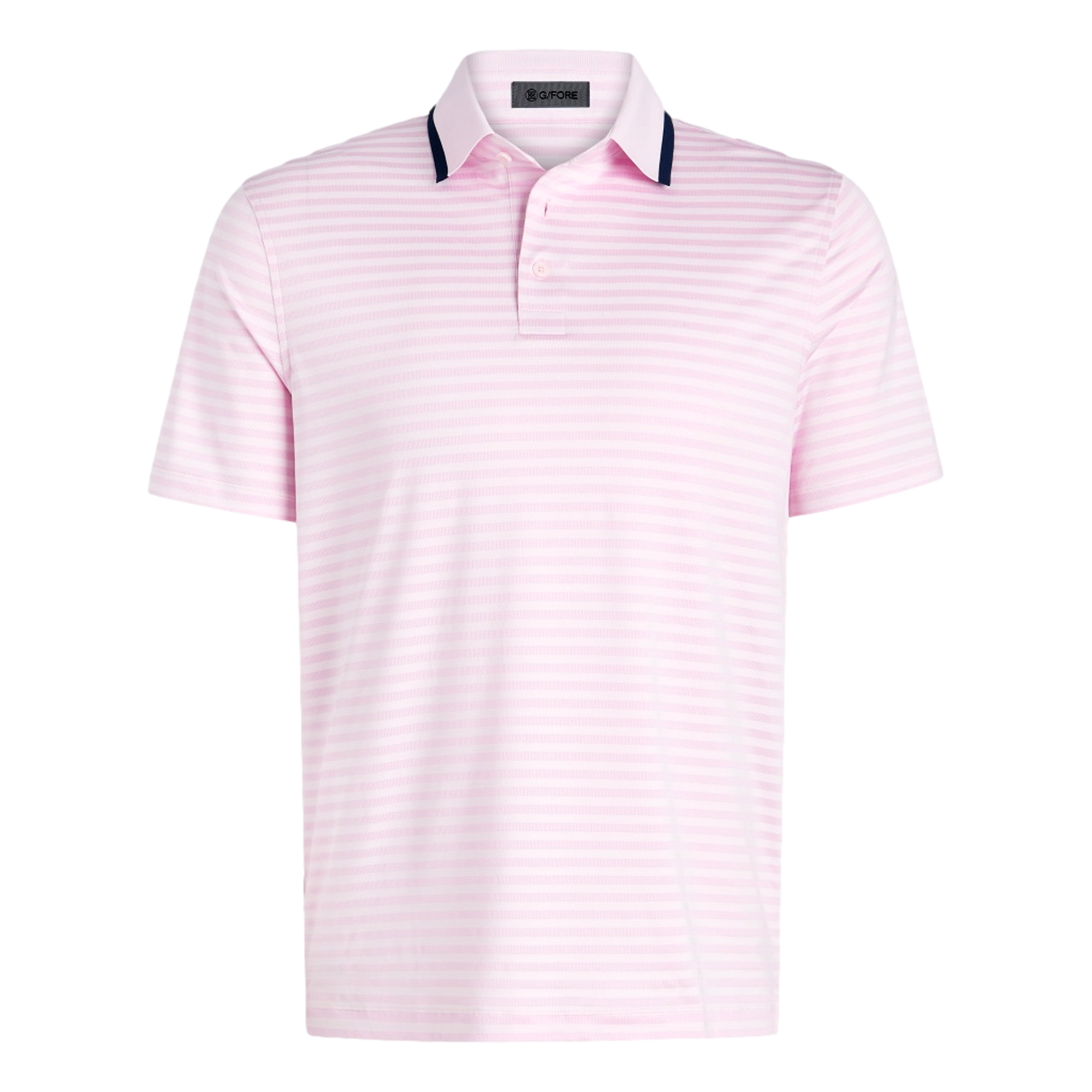 Perforated Stripe Men's Golf Polo Shirt