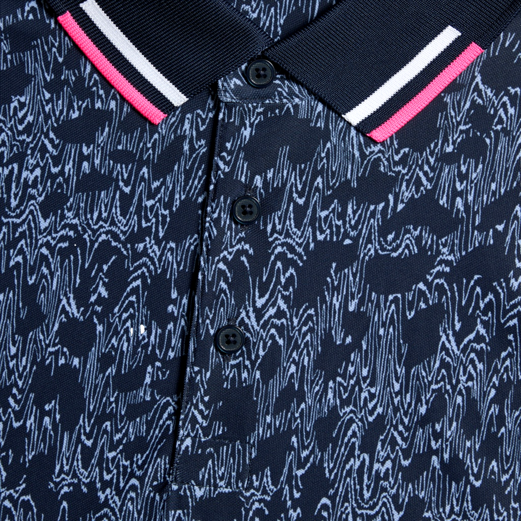 Contrast Collar Tech Pique Men's Golf Polo Shirt