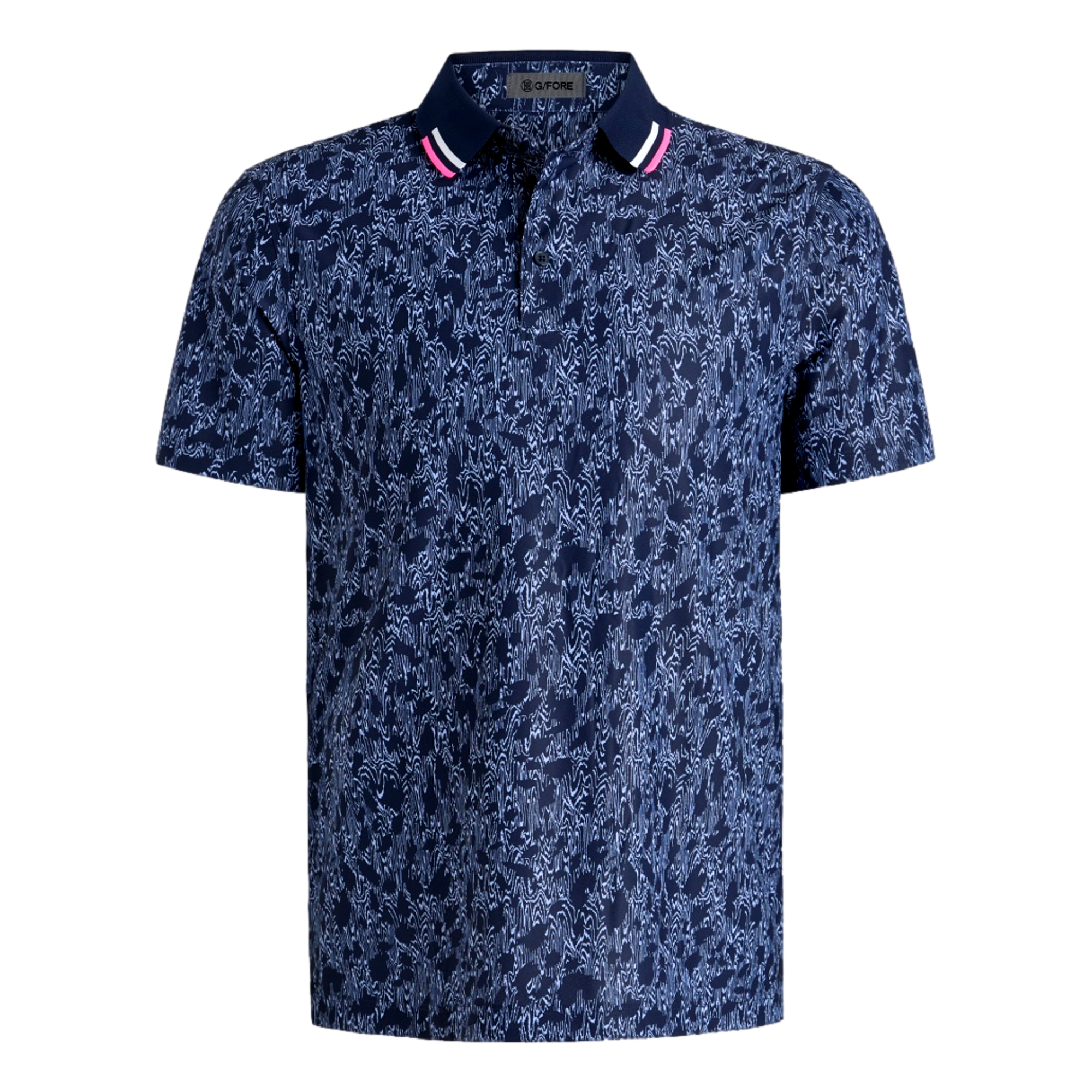 Contrast Collar Tech Pique Men's Golf Polo Shirt