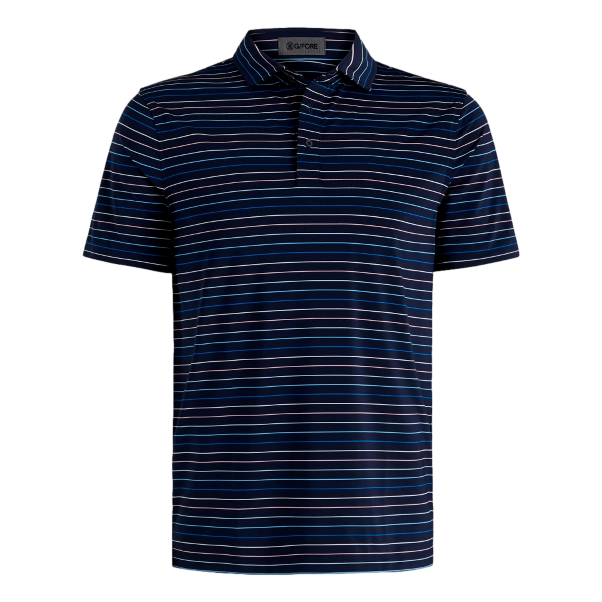 Striped Tech Jersey Men's Golf Polo Shirt