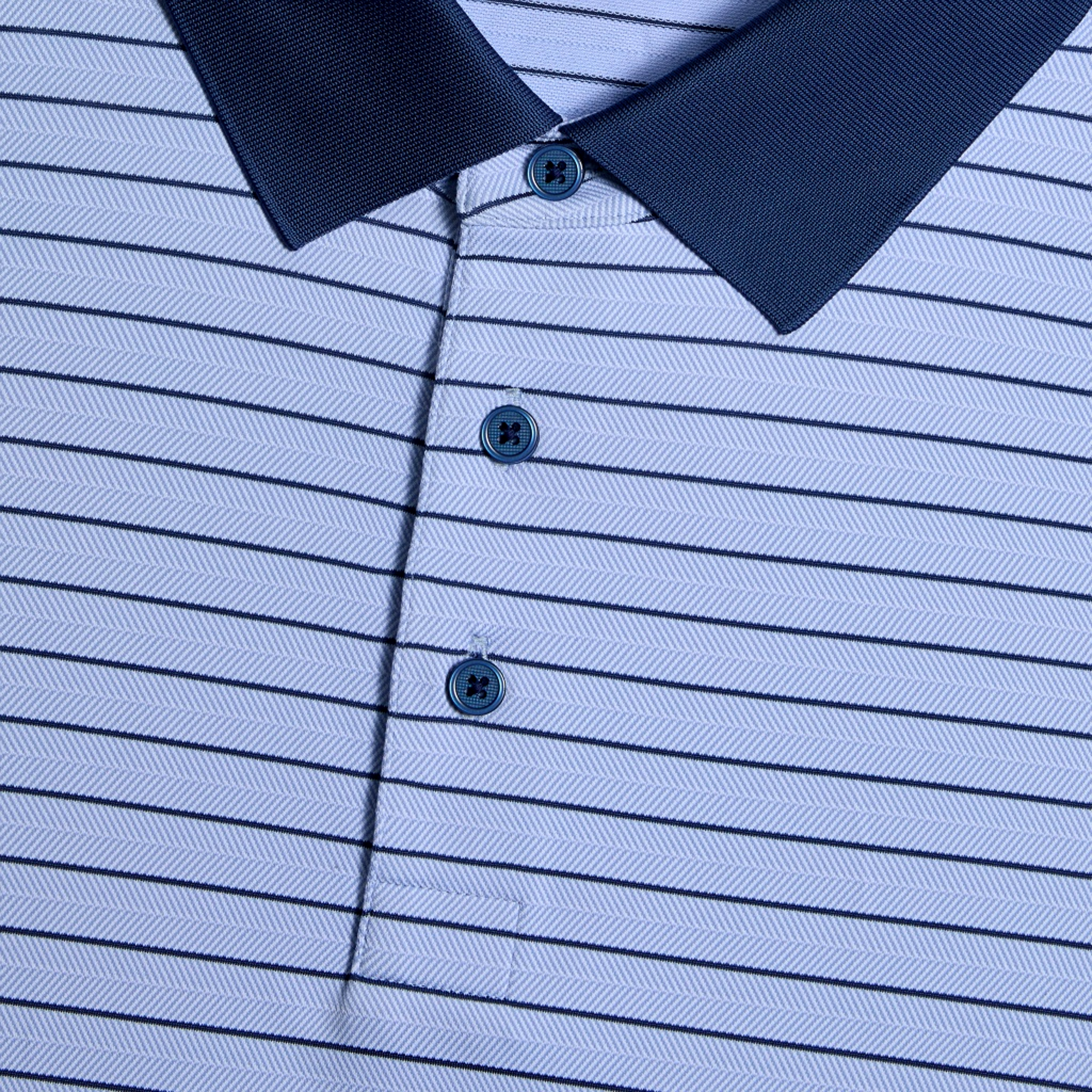 Herringbone Stripe Men's Golf Polo Shirt
