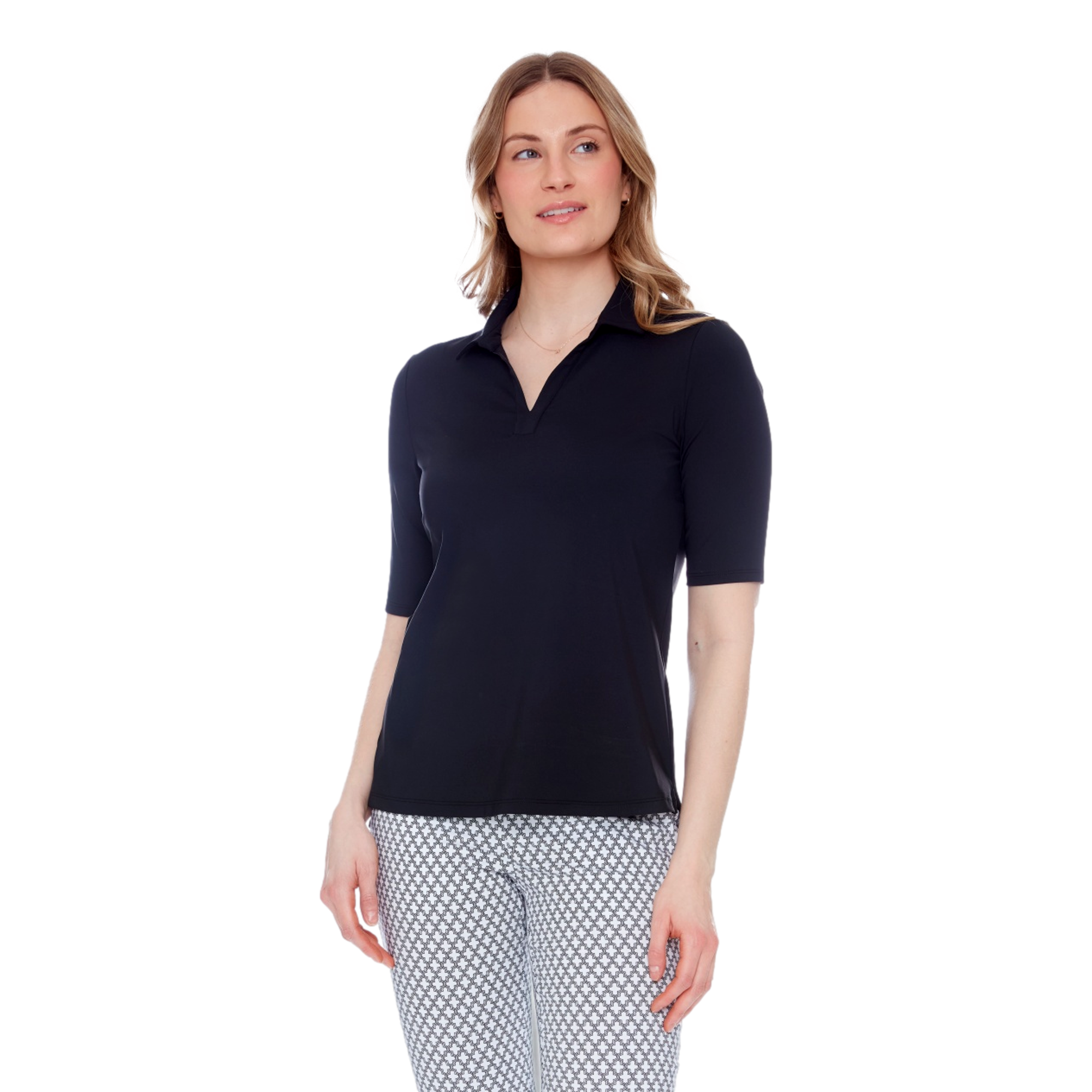 Solid Women's Short Sleeve Golf Polo Shirt