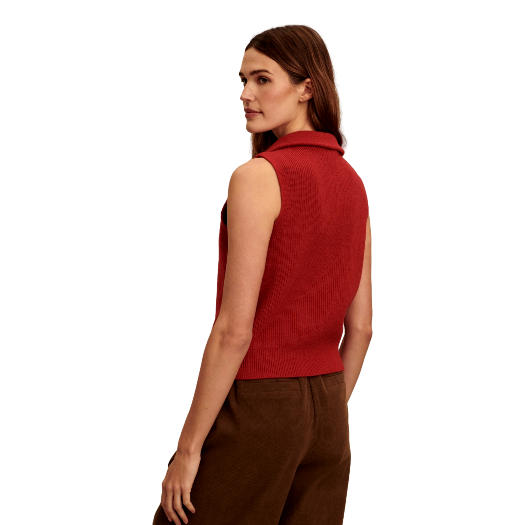 Amina Half Zip Knit Women's Sleeveless Golf Shirt