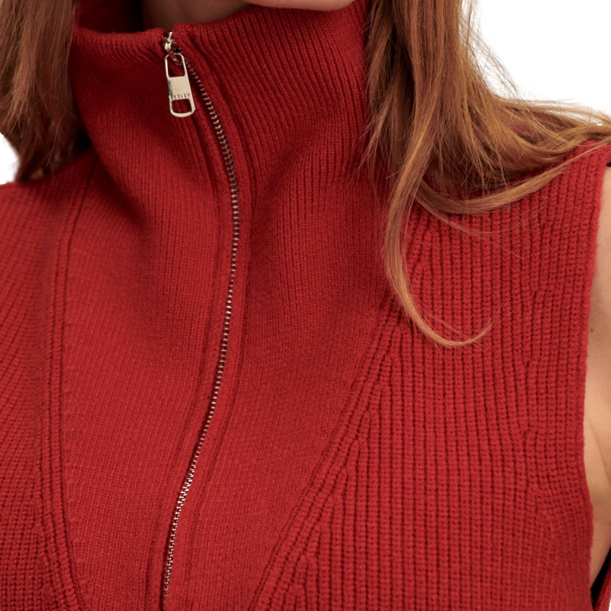 Amina Half Zip Knit Women's Sleeveless Golf Shirt