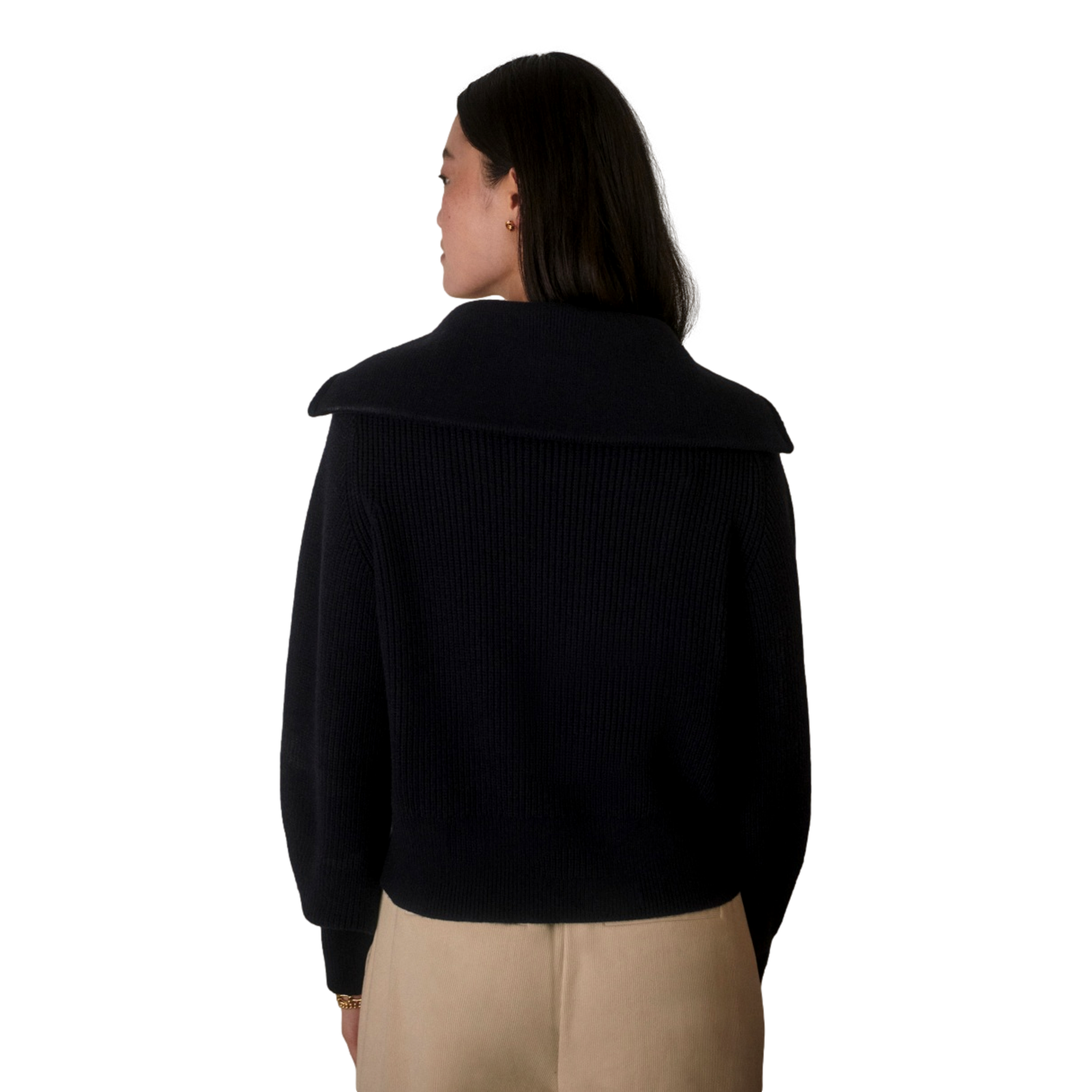 Maura Half Zip Rib Knit Women's Golf Sweater