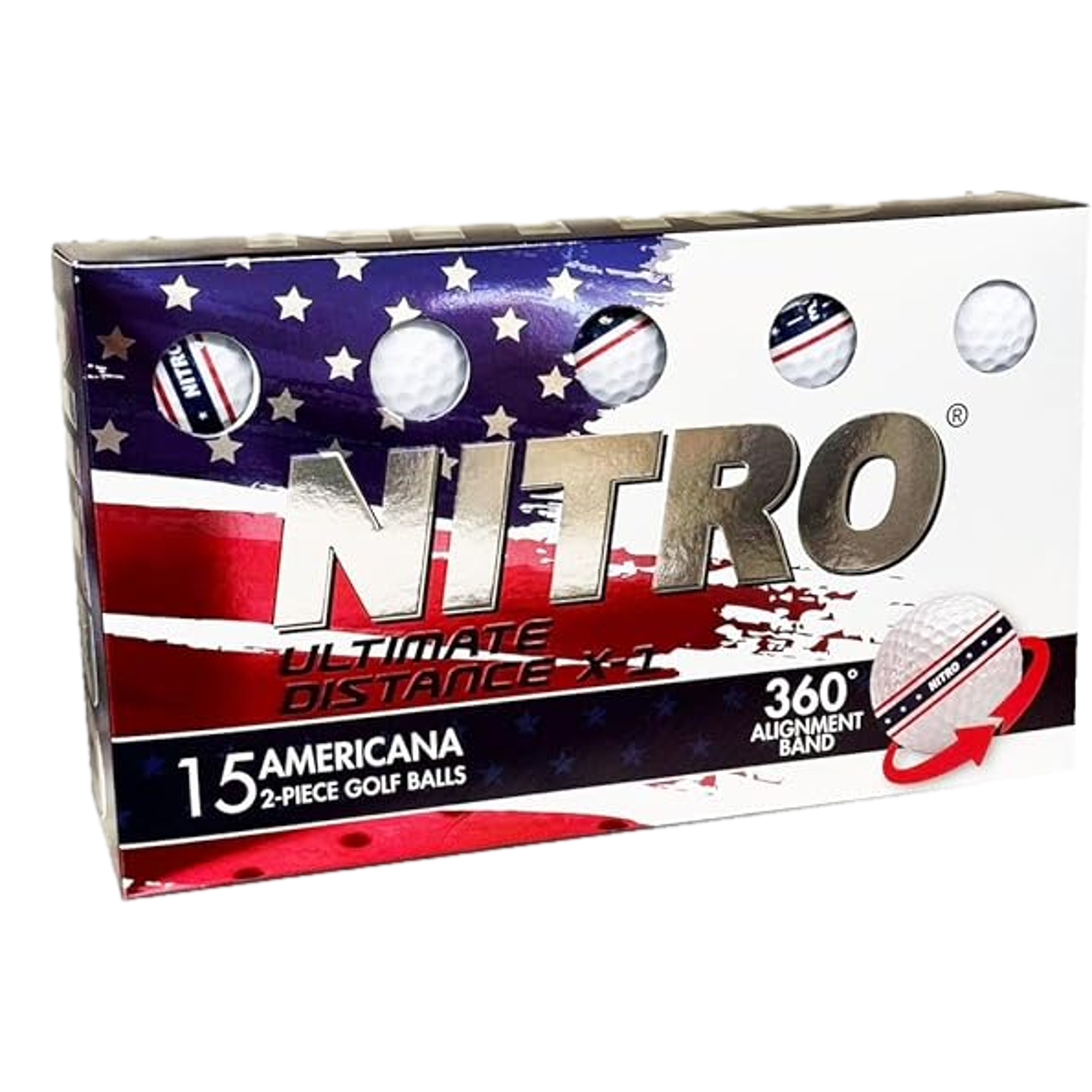 Nitro True Line 360 15pk Golf Balls
