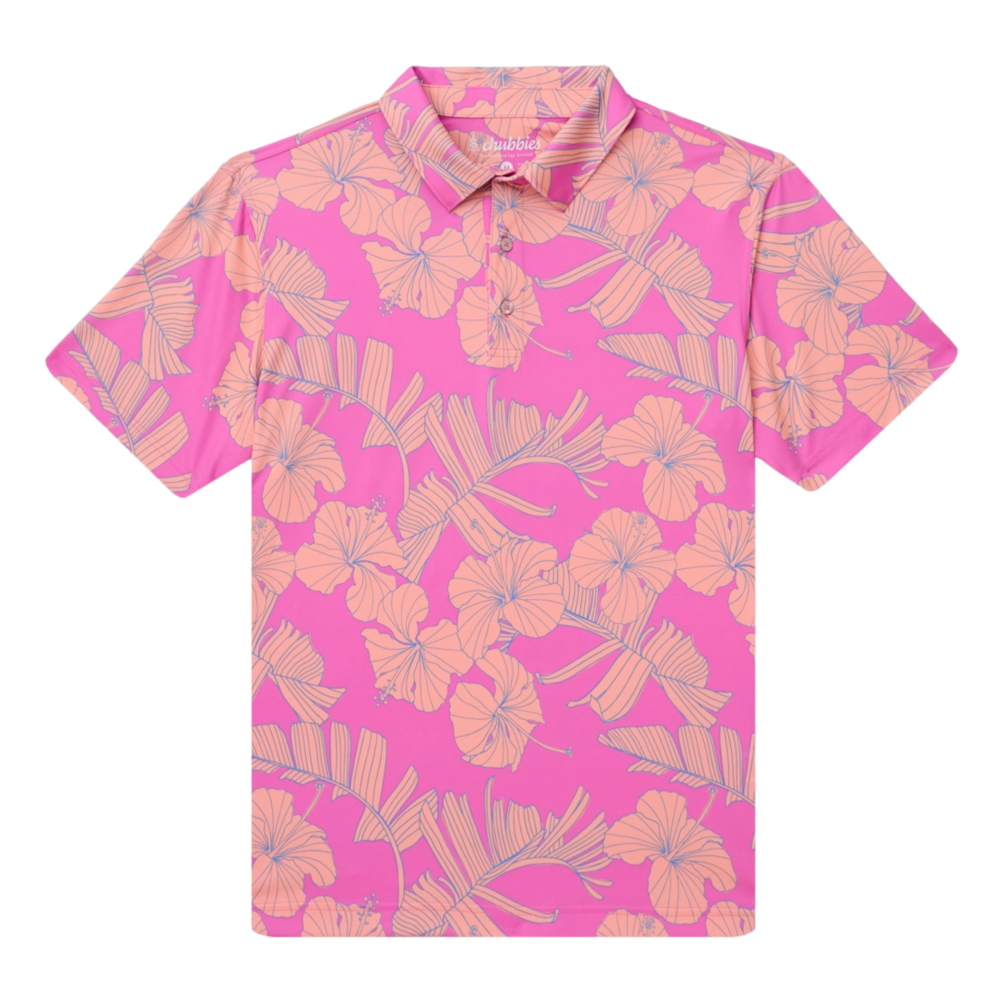 The Flamingo Flora Men's Golf Polo Shirt
