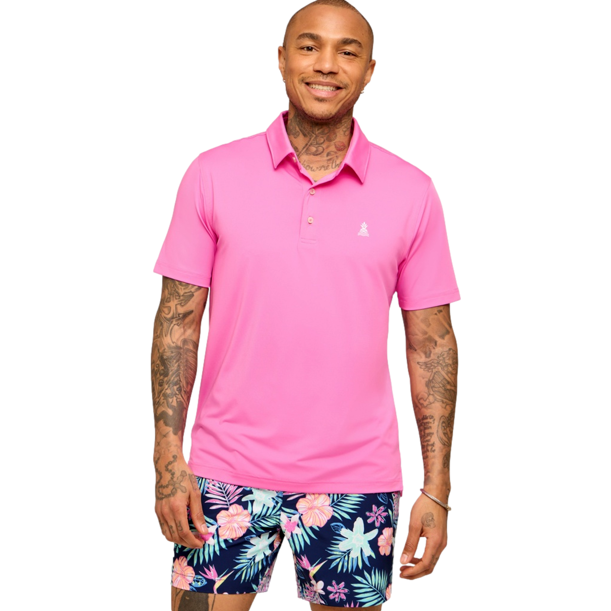 The Flamingo Fizz Men's Golf Polo Shirt