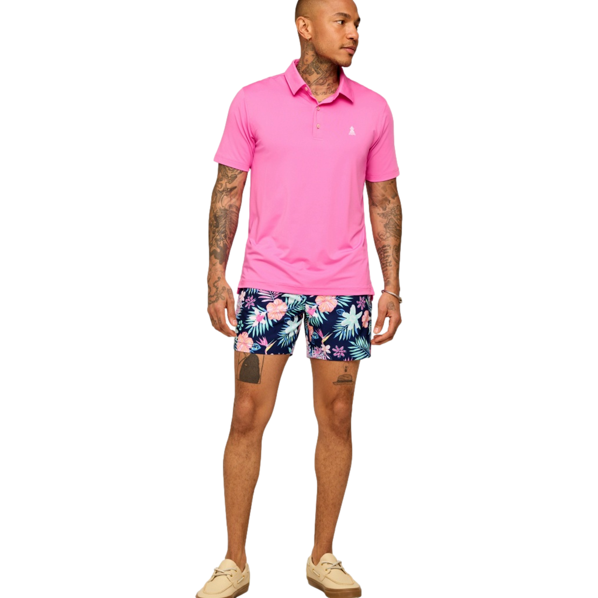 The Flamingo Fizz Men's Golf Polo Shirt