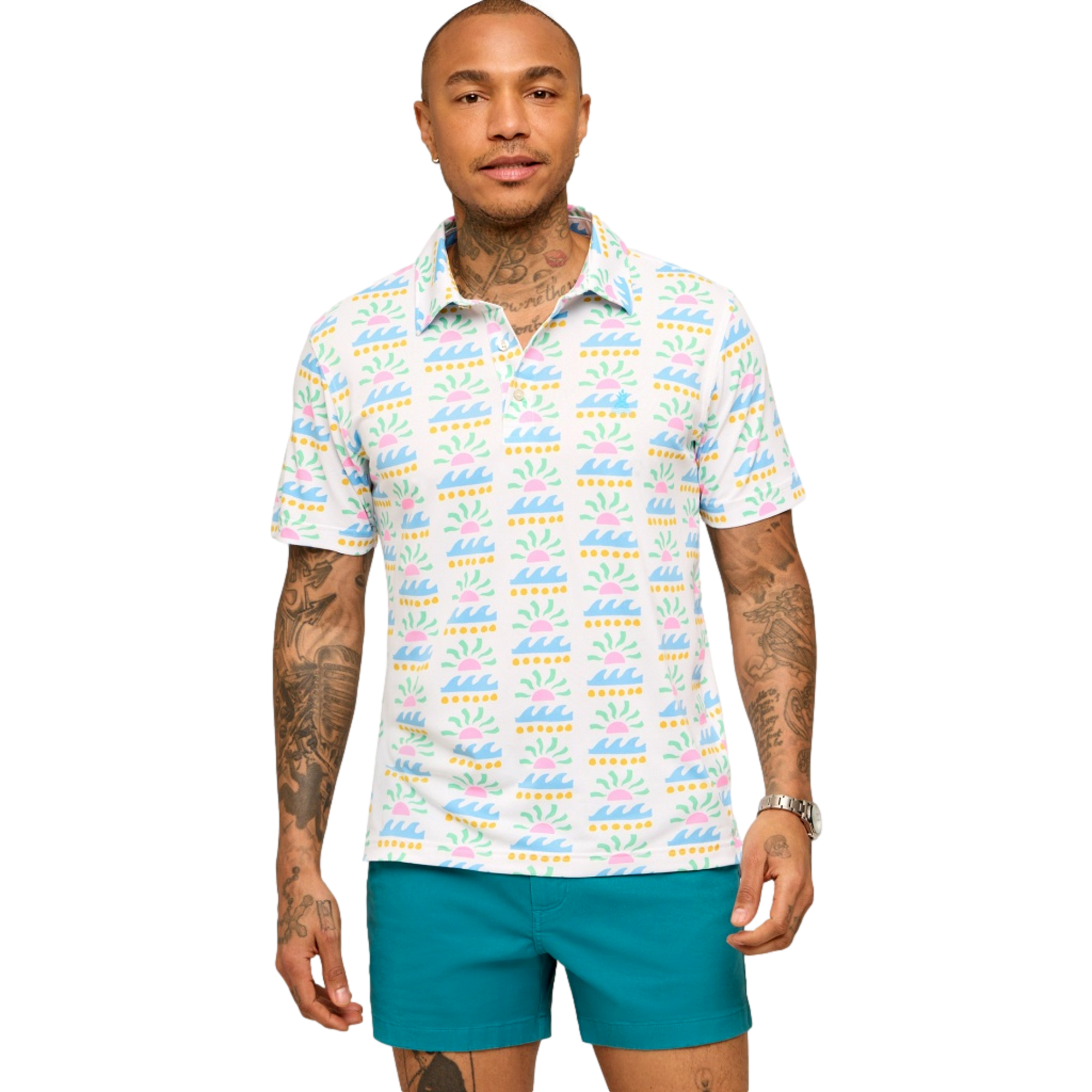 The Easygoer Solar Flare Men's Golf Polo Shirt