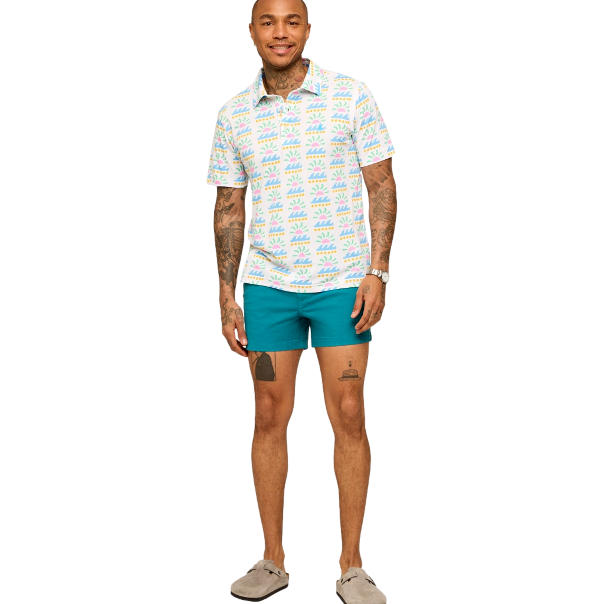 The Easygoer Solar Flare Men's Golf Polo Shirt
