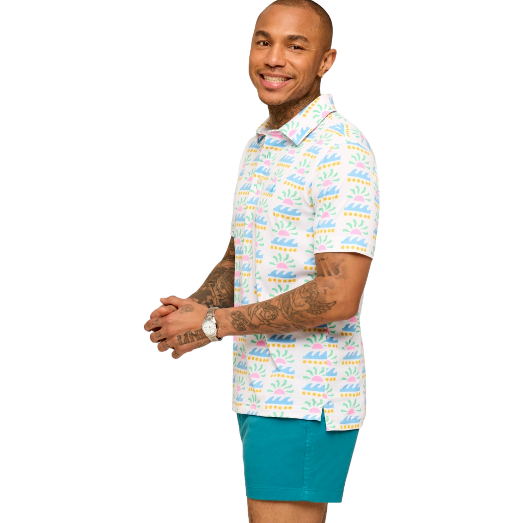 The Easygoer Solar Flare Men's Golf Polo Shirt
