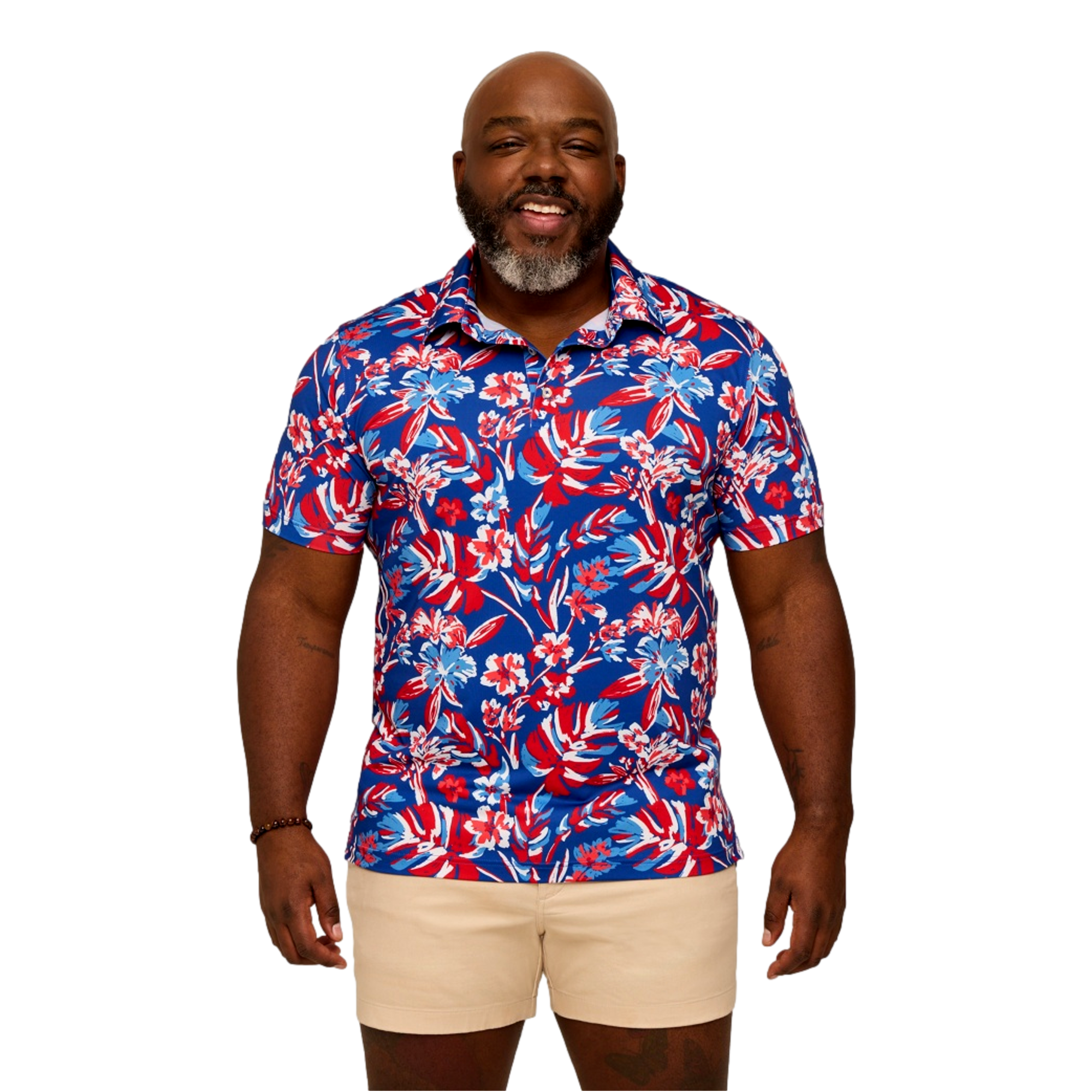 The Star Spangled Bloom Men's Golf Polo Shirt