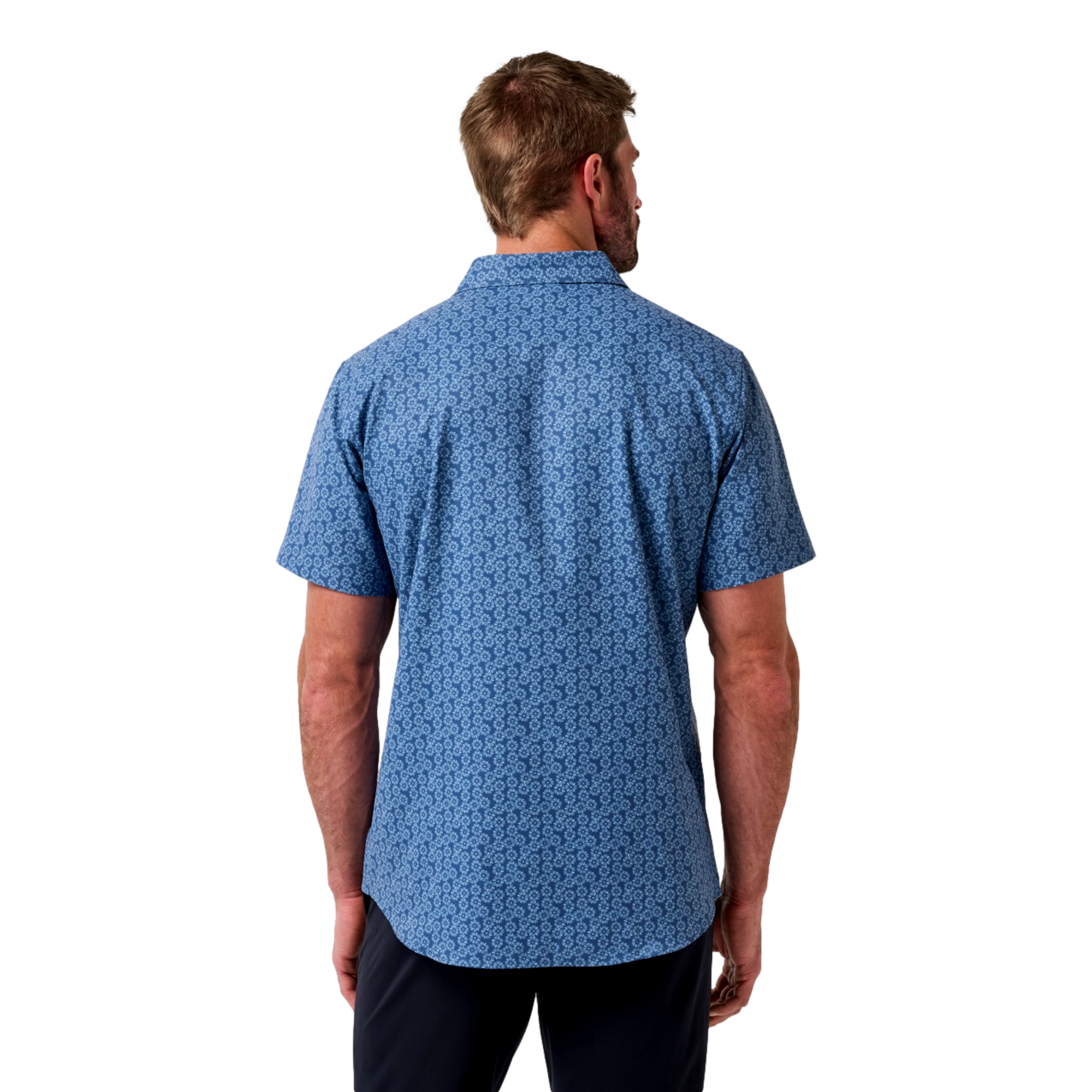 Techwoven Sunlight Button Up Men's Long Sleeve Golf Polo Shirt