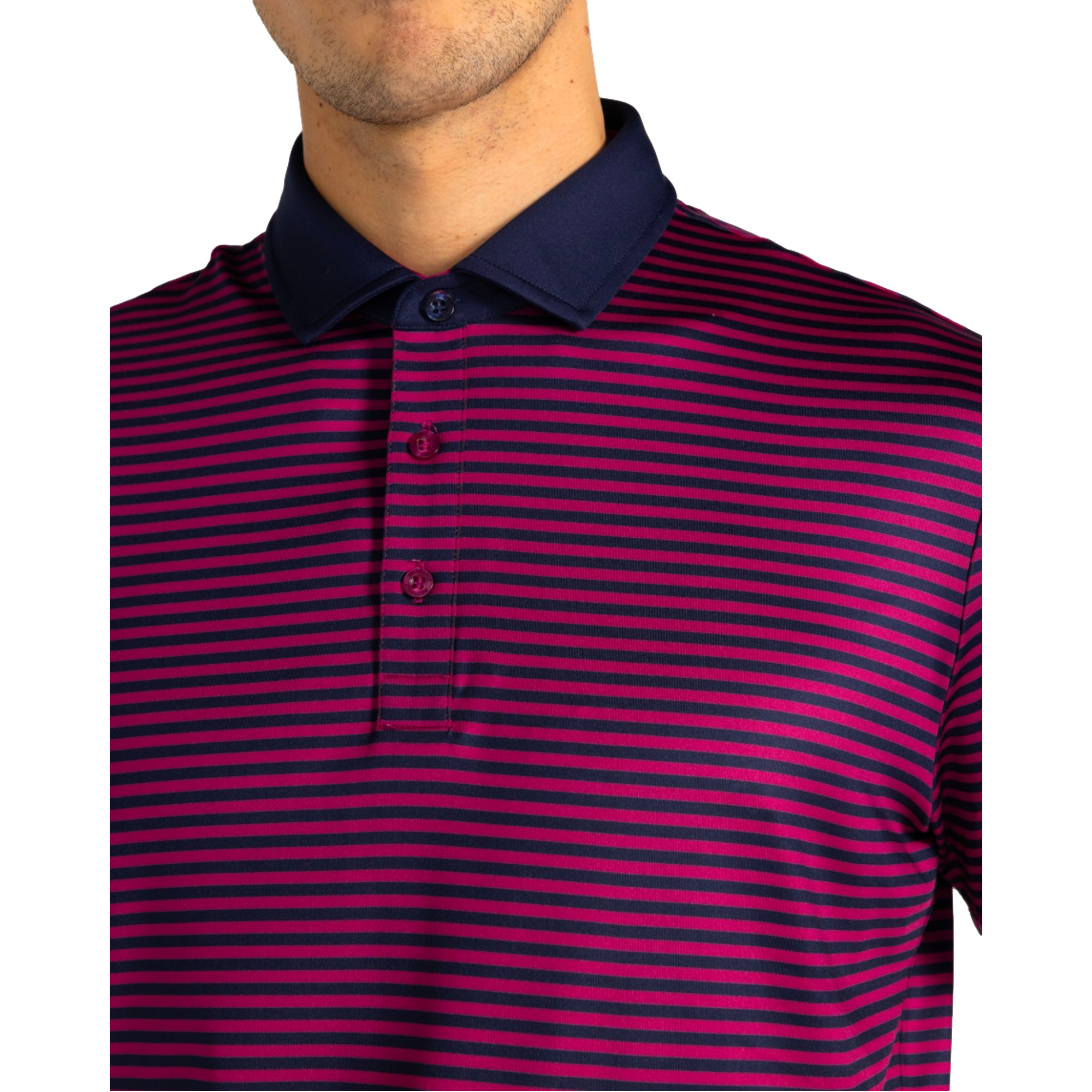 Baker Striped Men's Short Sleeve Golf Polo Shirt