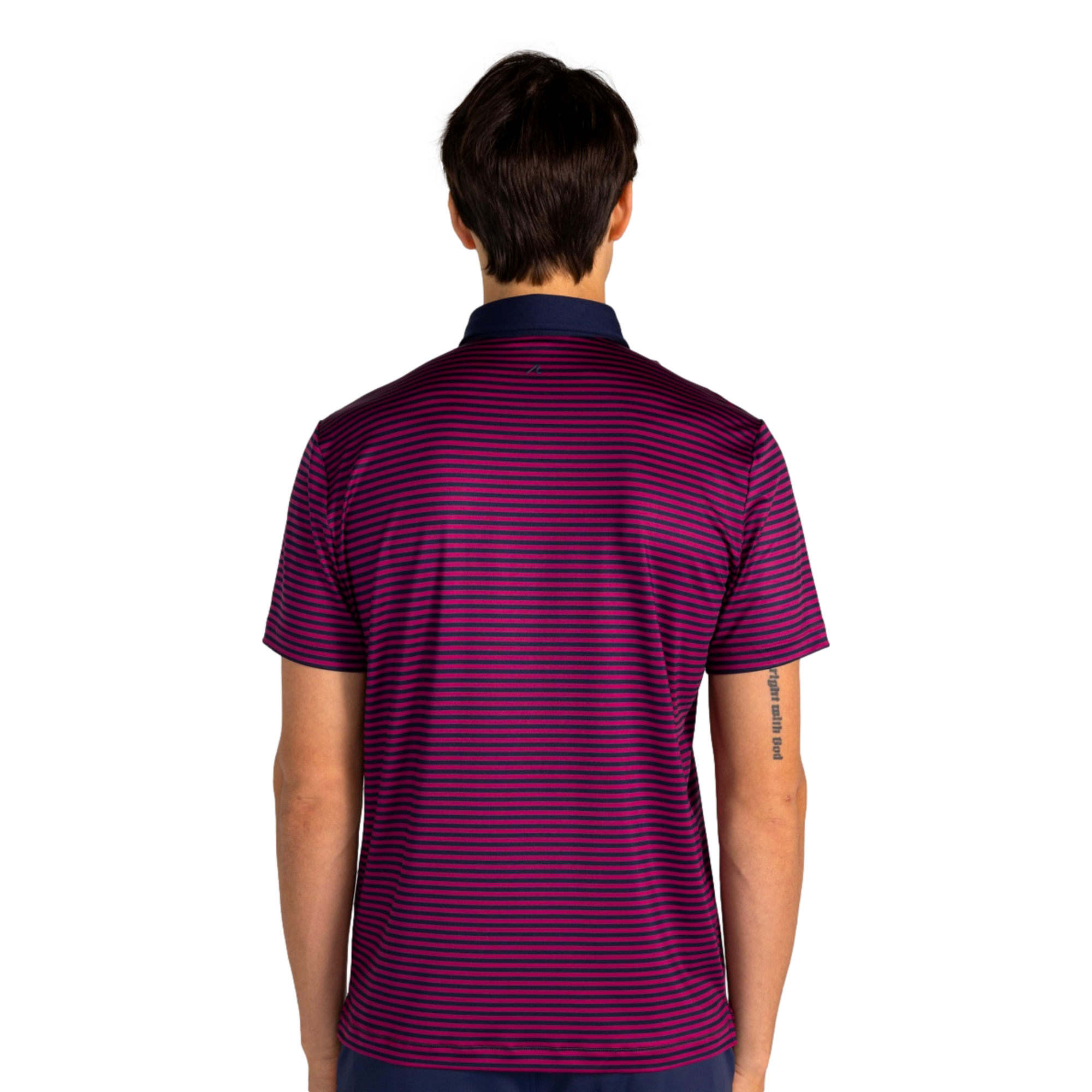 Baker Striped Men's Short Sleeve Golf Polo Shirt