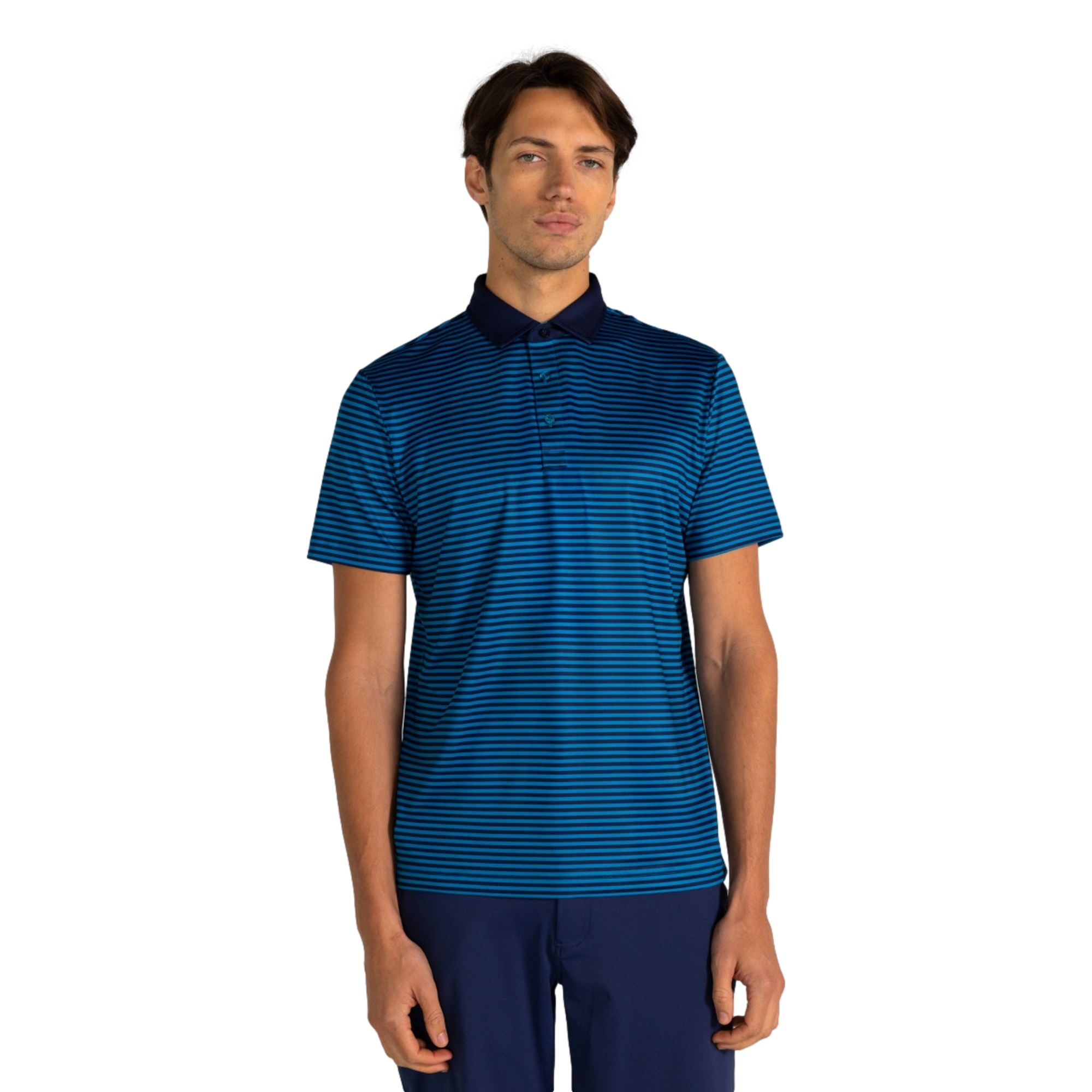 Baker Striped Mens Short Sleeve Golf  Polo Shirt