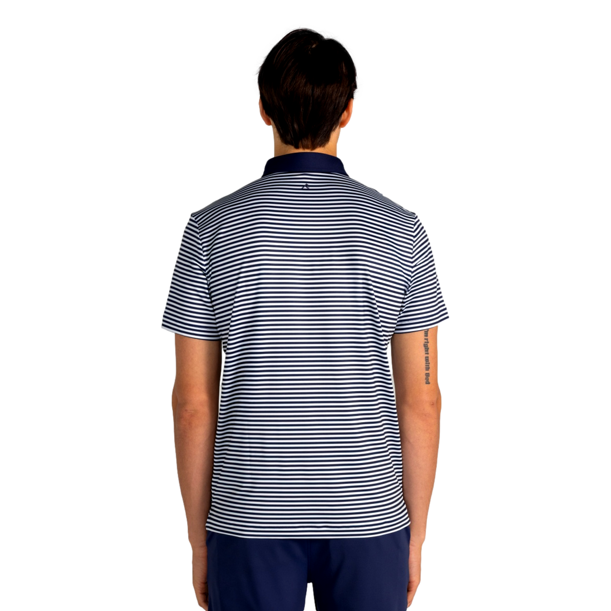 Baker Striped Men's Short Sleeve Golf Polo Shirt