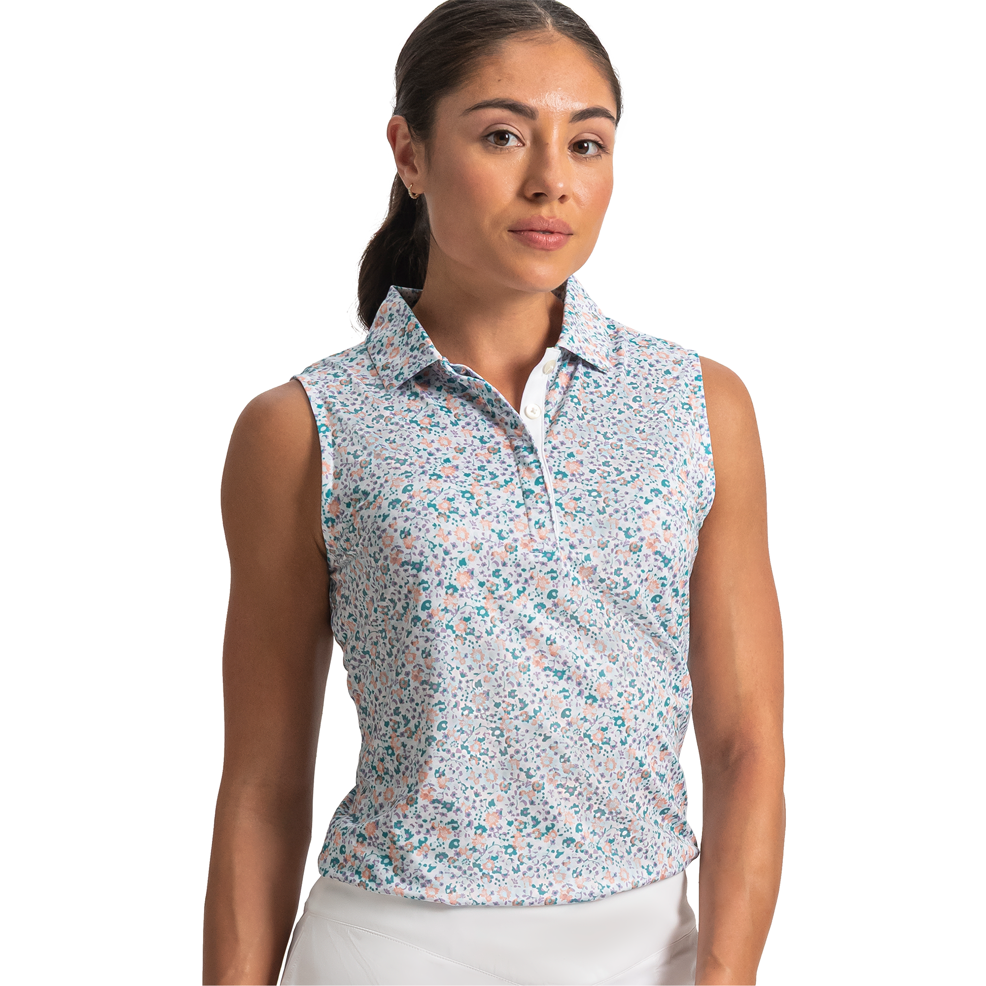 Collared Women's Sleeveless Golf Polo Shirt