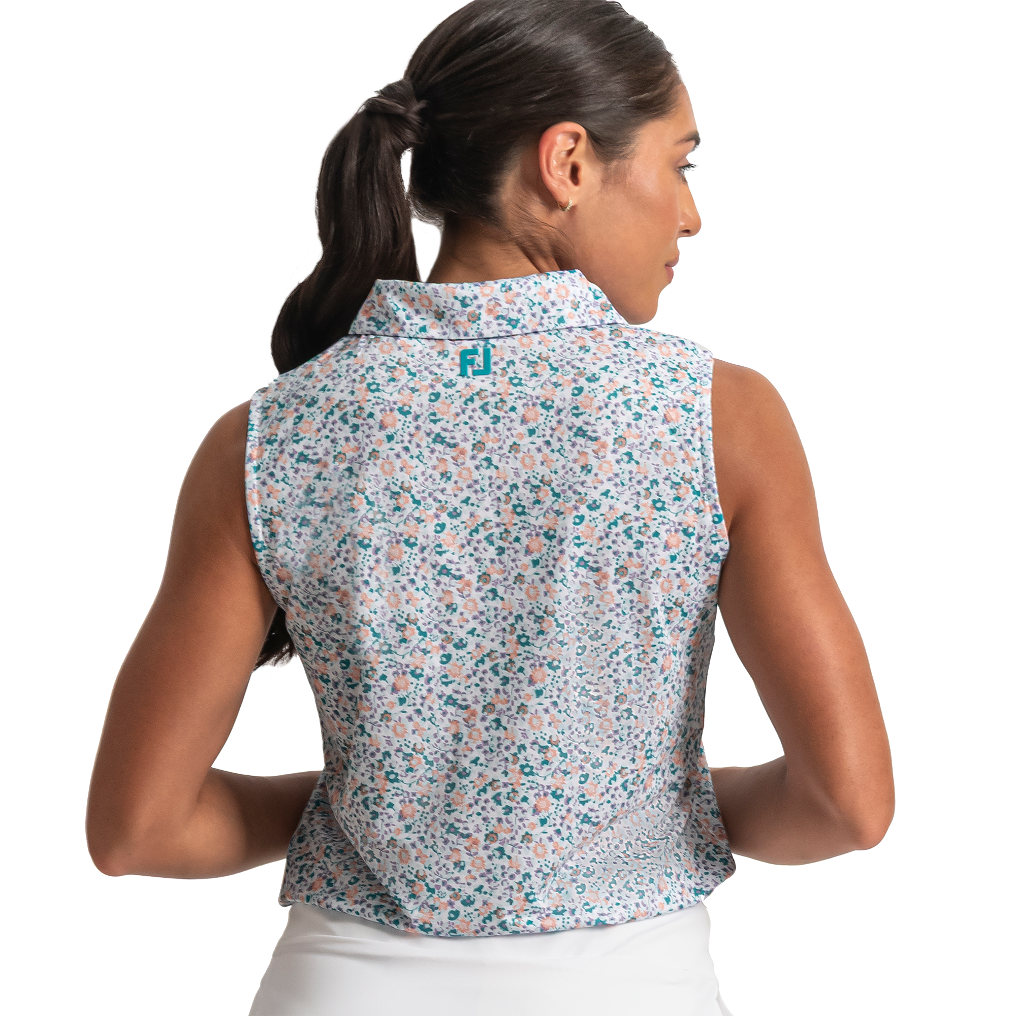 Collared Women's Sleeveless Golf Polo Shirt