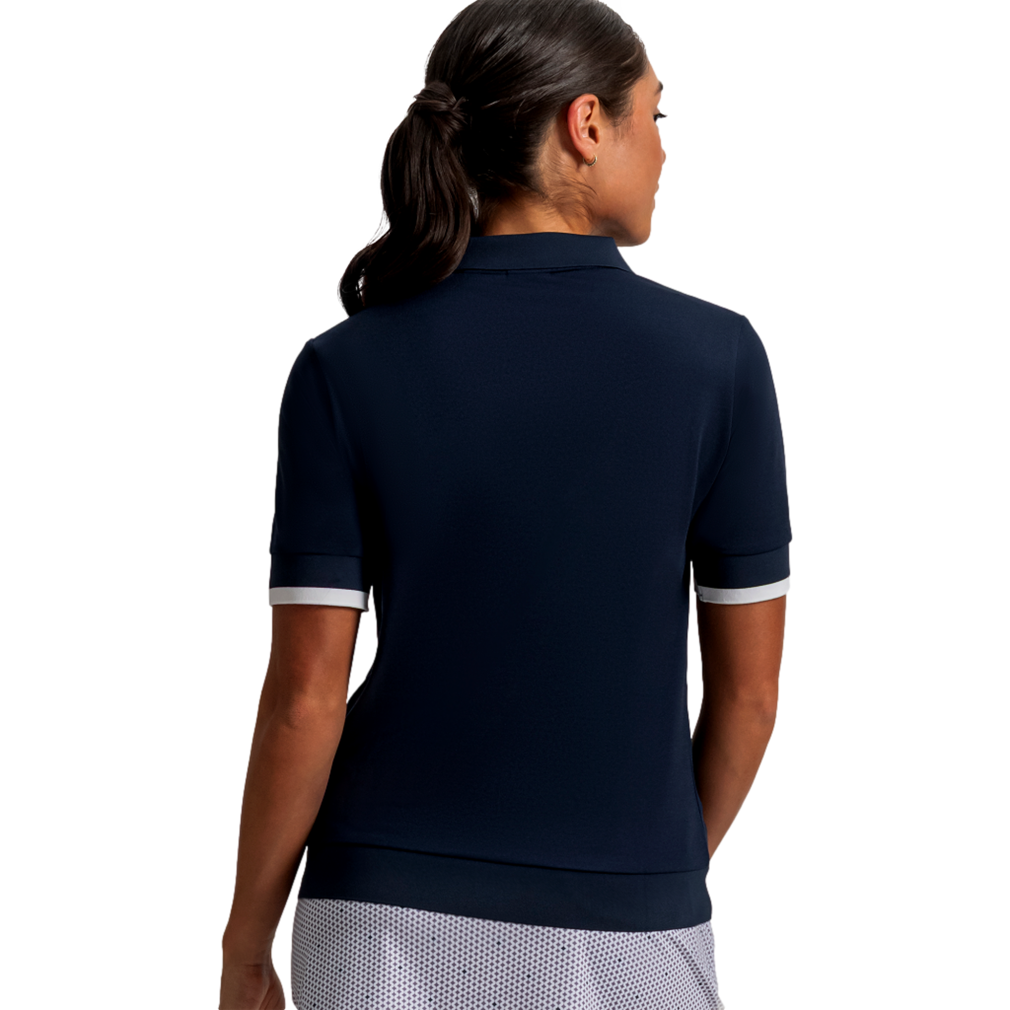 Texture Knit Women's Short Sleeve Golf Polo Shirt