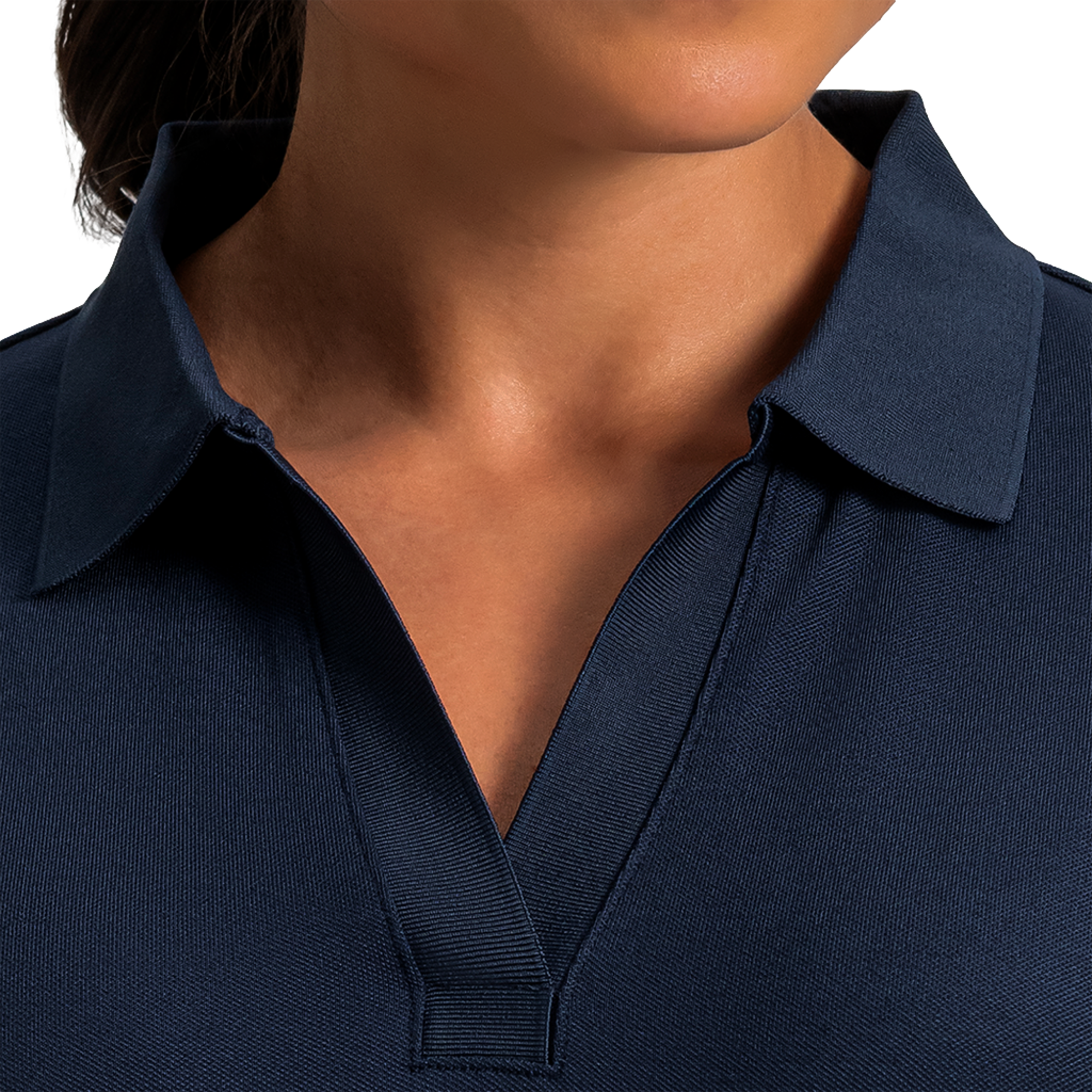 Texture Knit Women's Short Sleeve Golf Polo Shirt