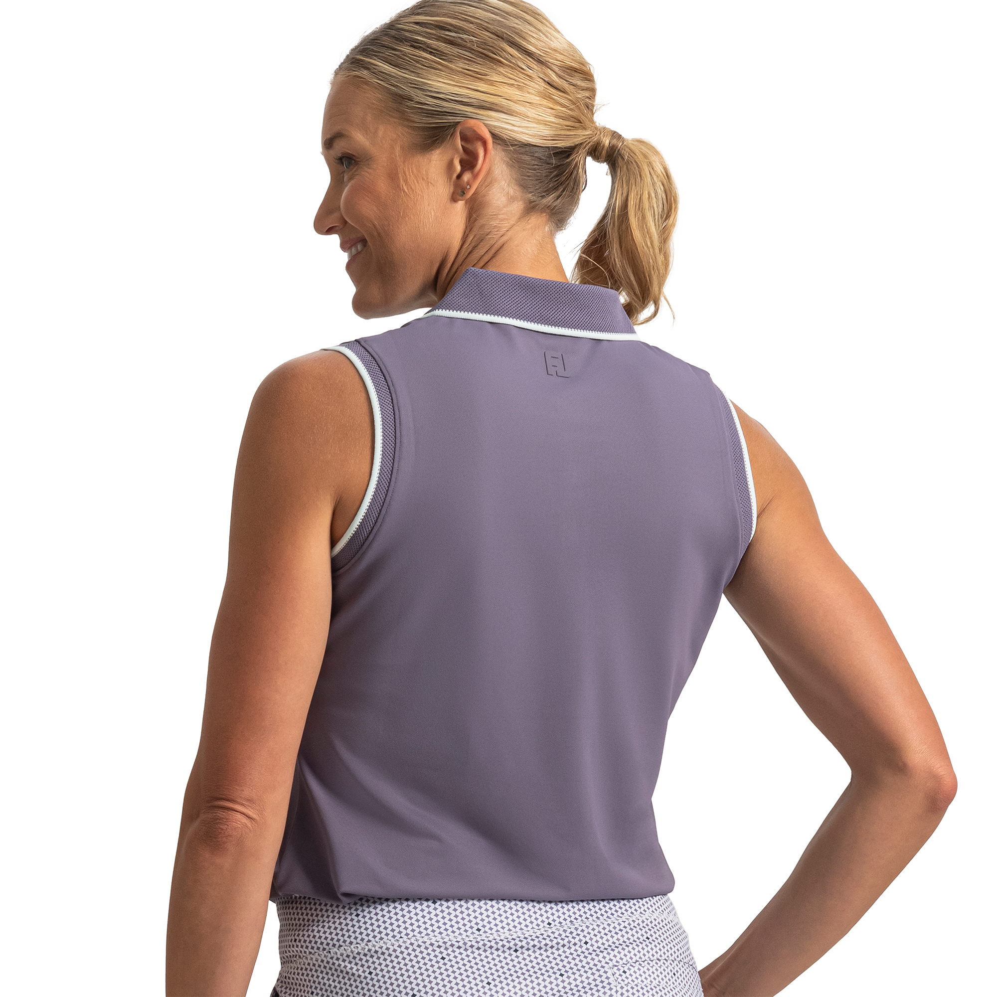 Solid Women's Sleeveless Golf Polo Shirt