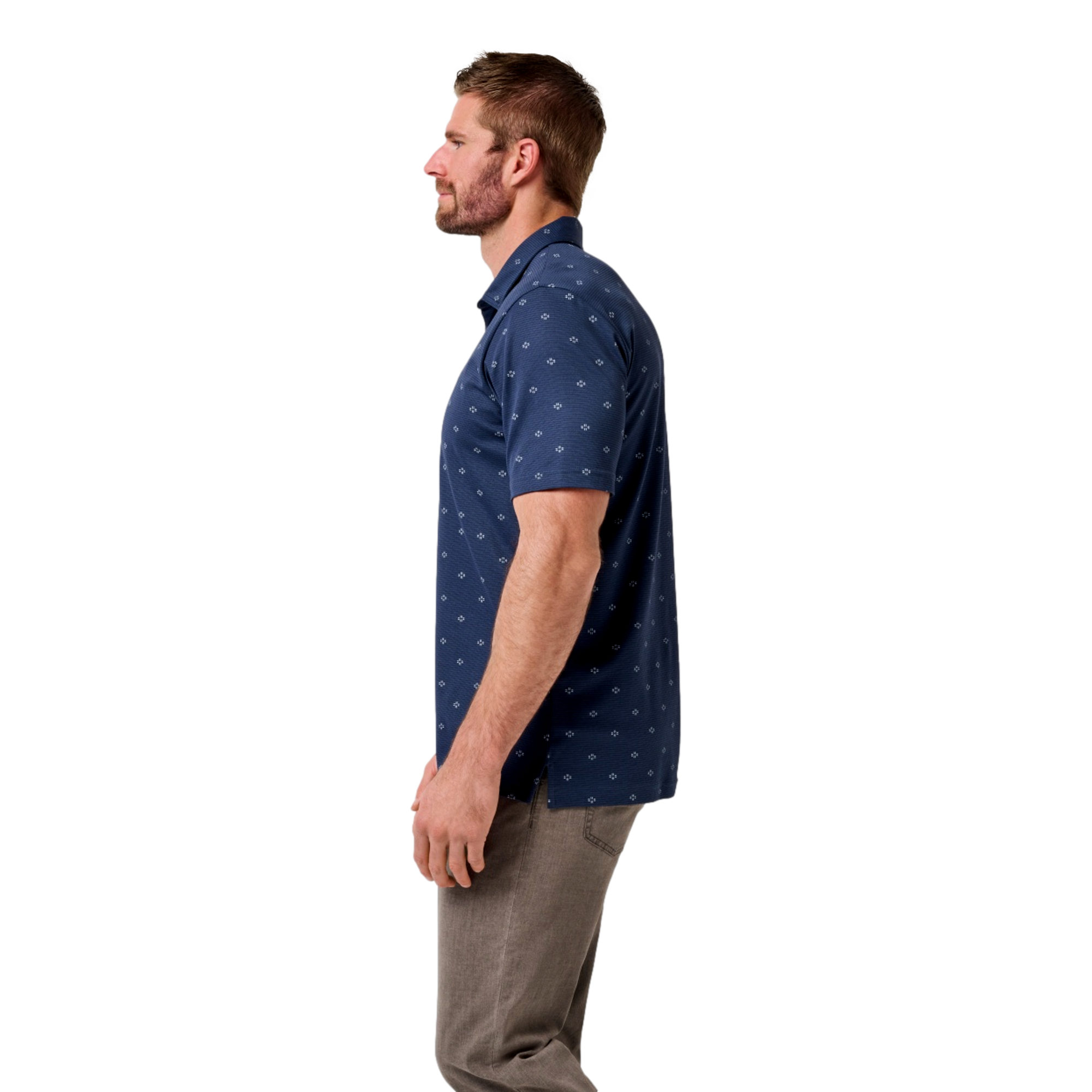 Final State Printed Men's Golf Polo Shirt