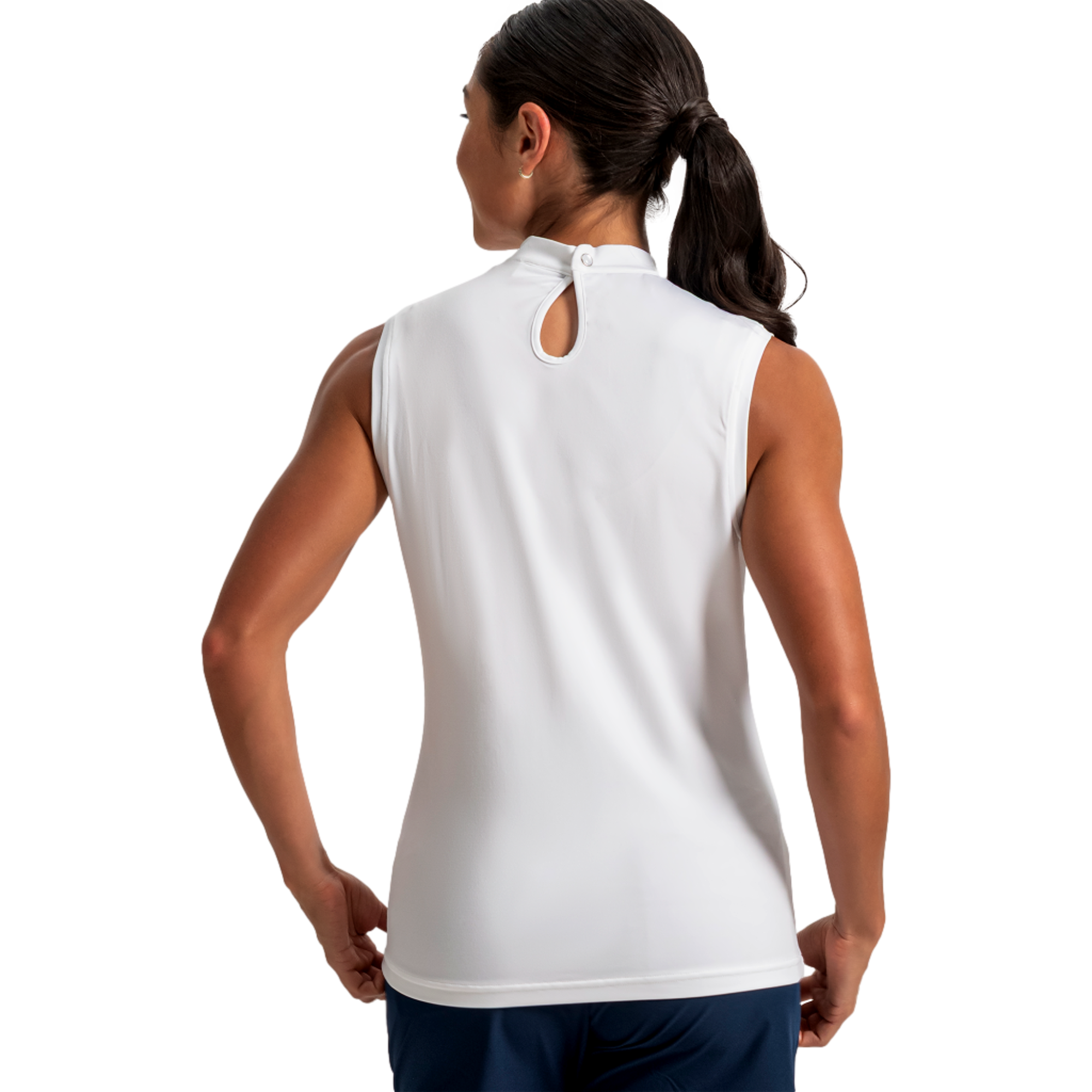Keyhole Mockneck Women's Sleeveless Golf shirt