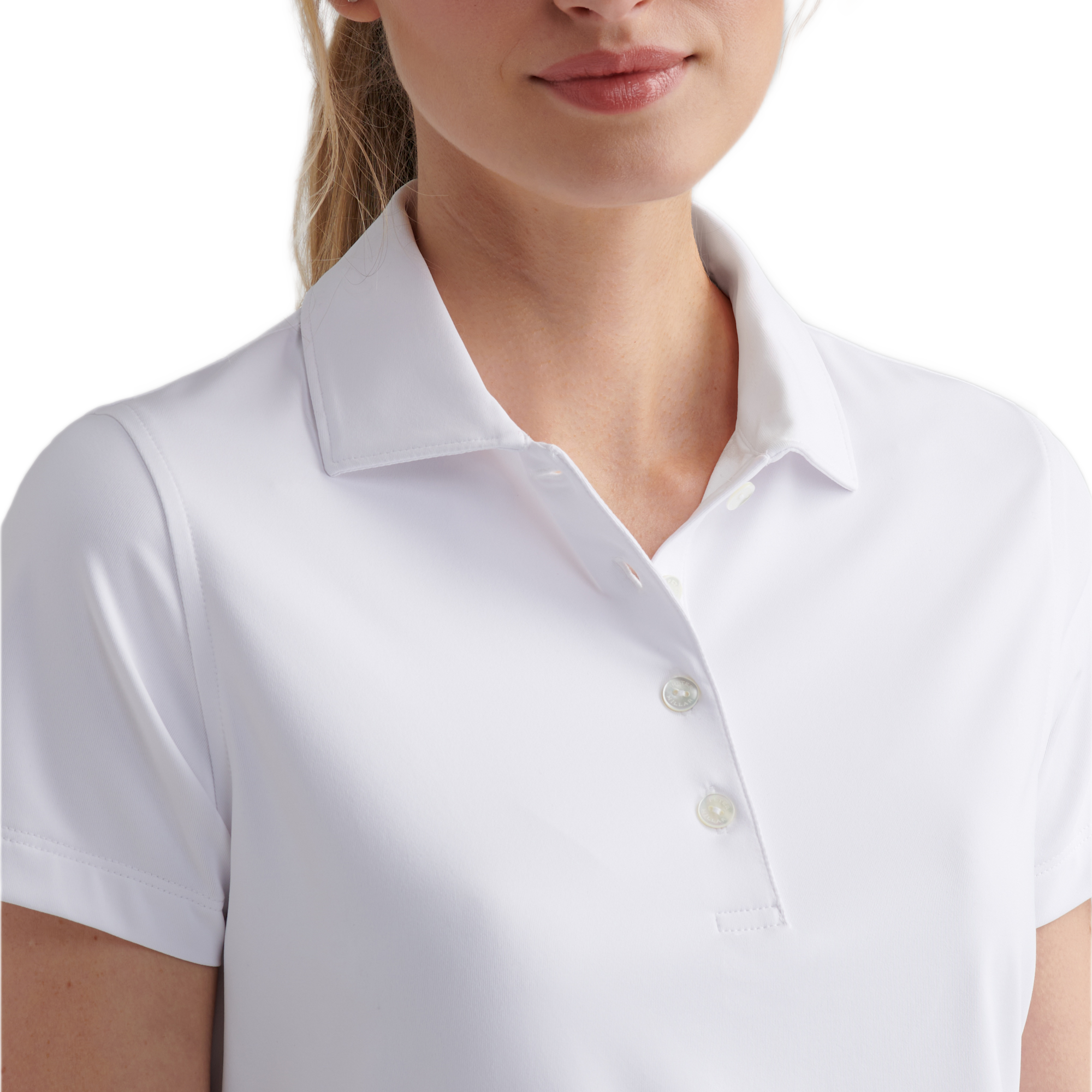 Button  Polo Women's Short Sleeve Golf Polo Shirt
