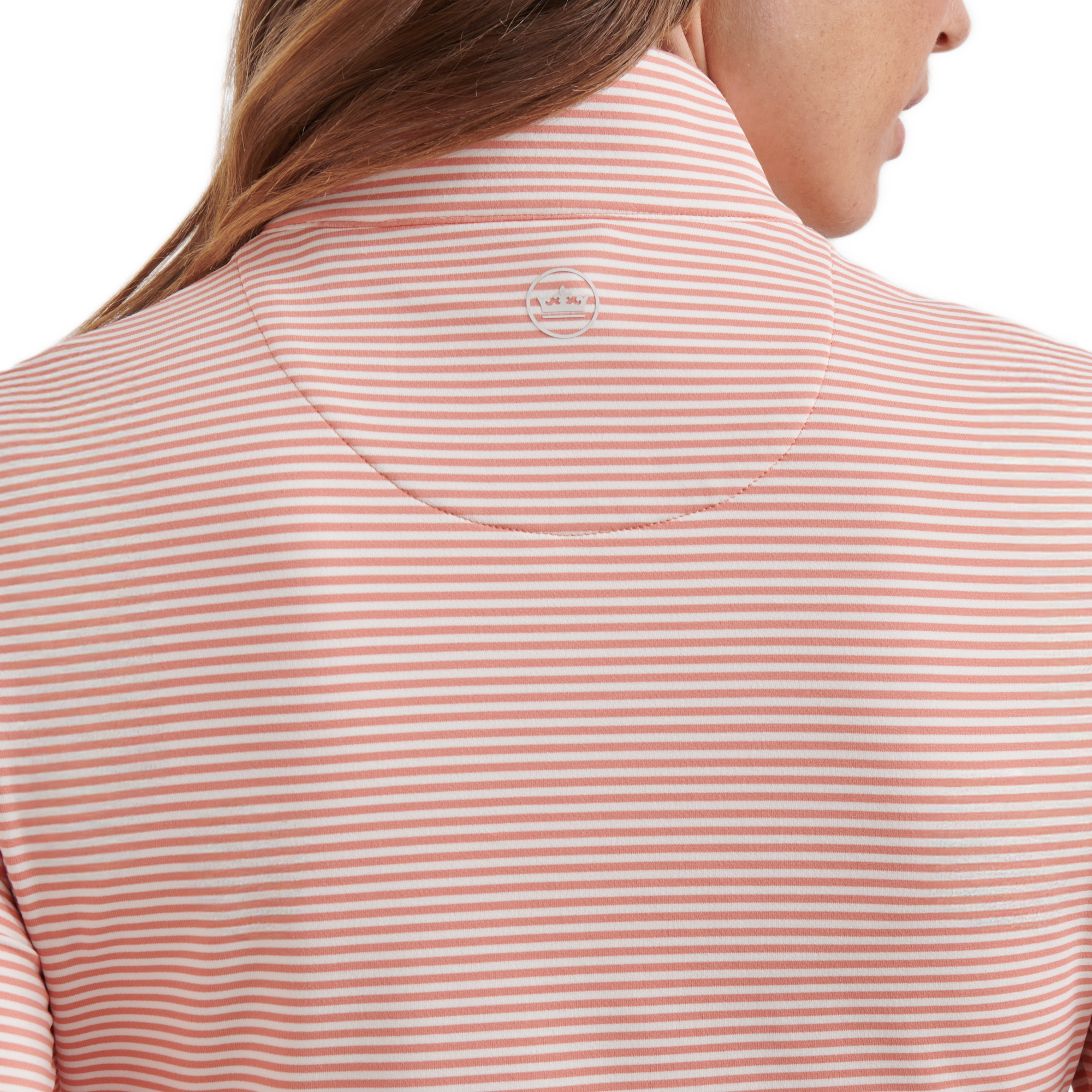 Perth Vista Women's Stripe Performance Golf Quarter Zip
