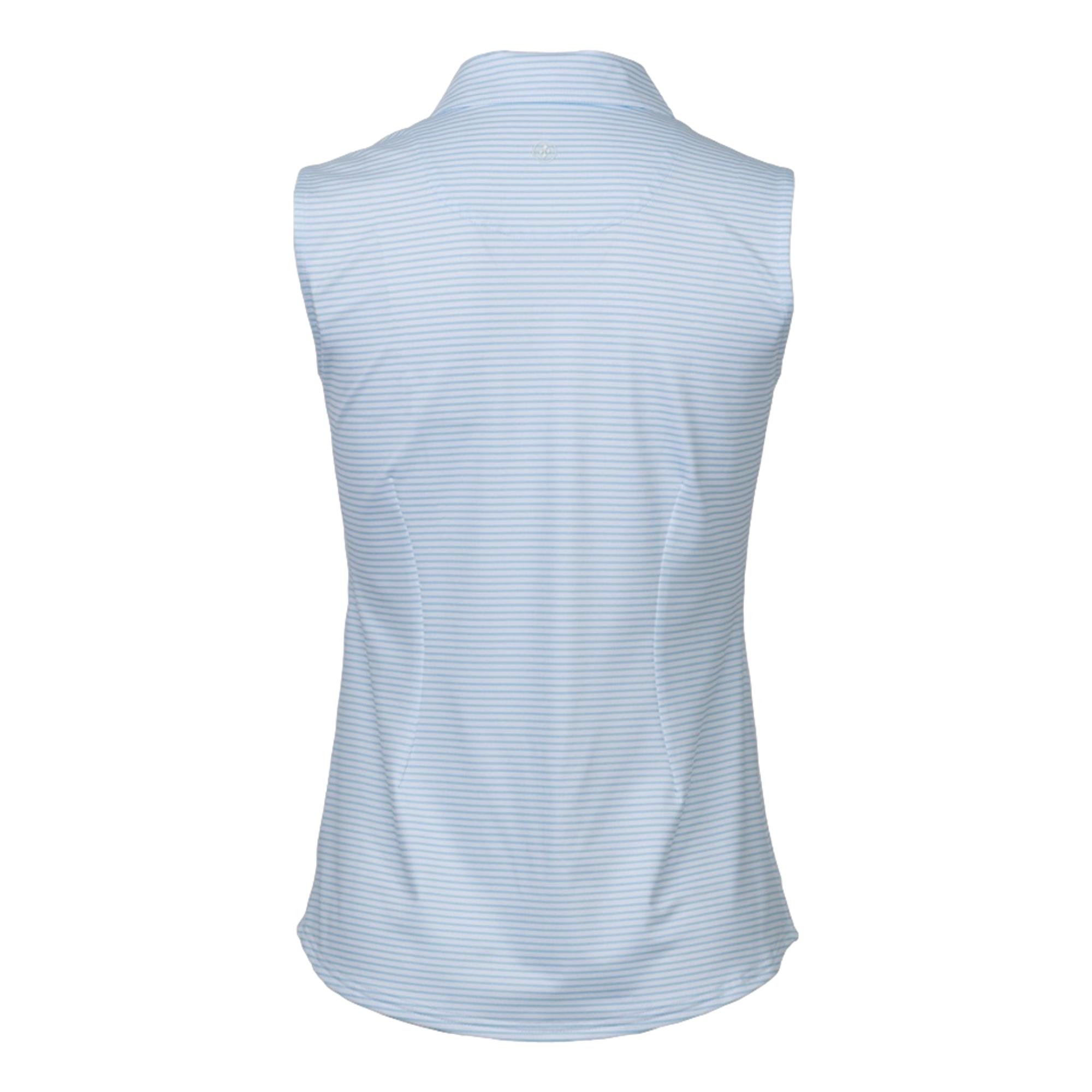 Striped Women's Sleeveless Golf Polo Shirt
