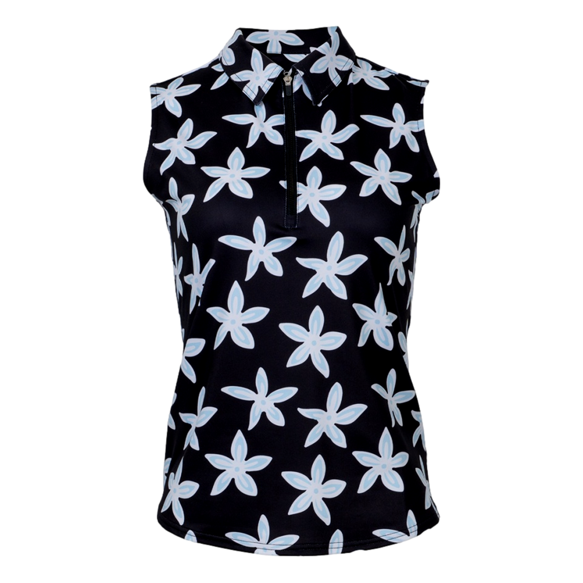 Print Women's Sleeveless Golf Polo Shirt