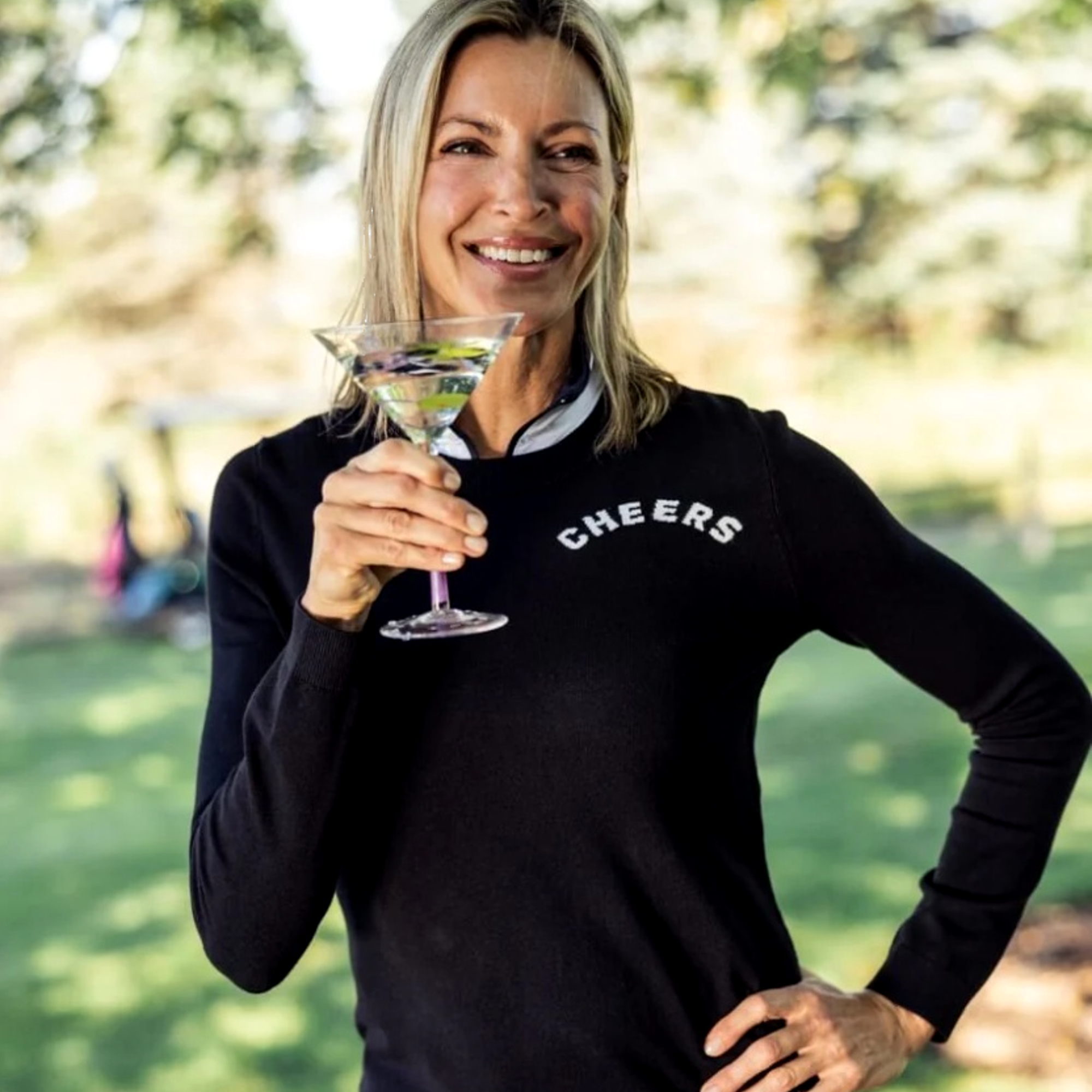 Cheers Crewneck Women's Golf  Sweater