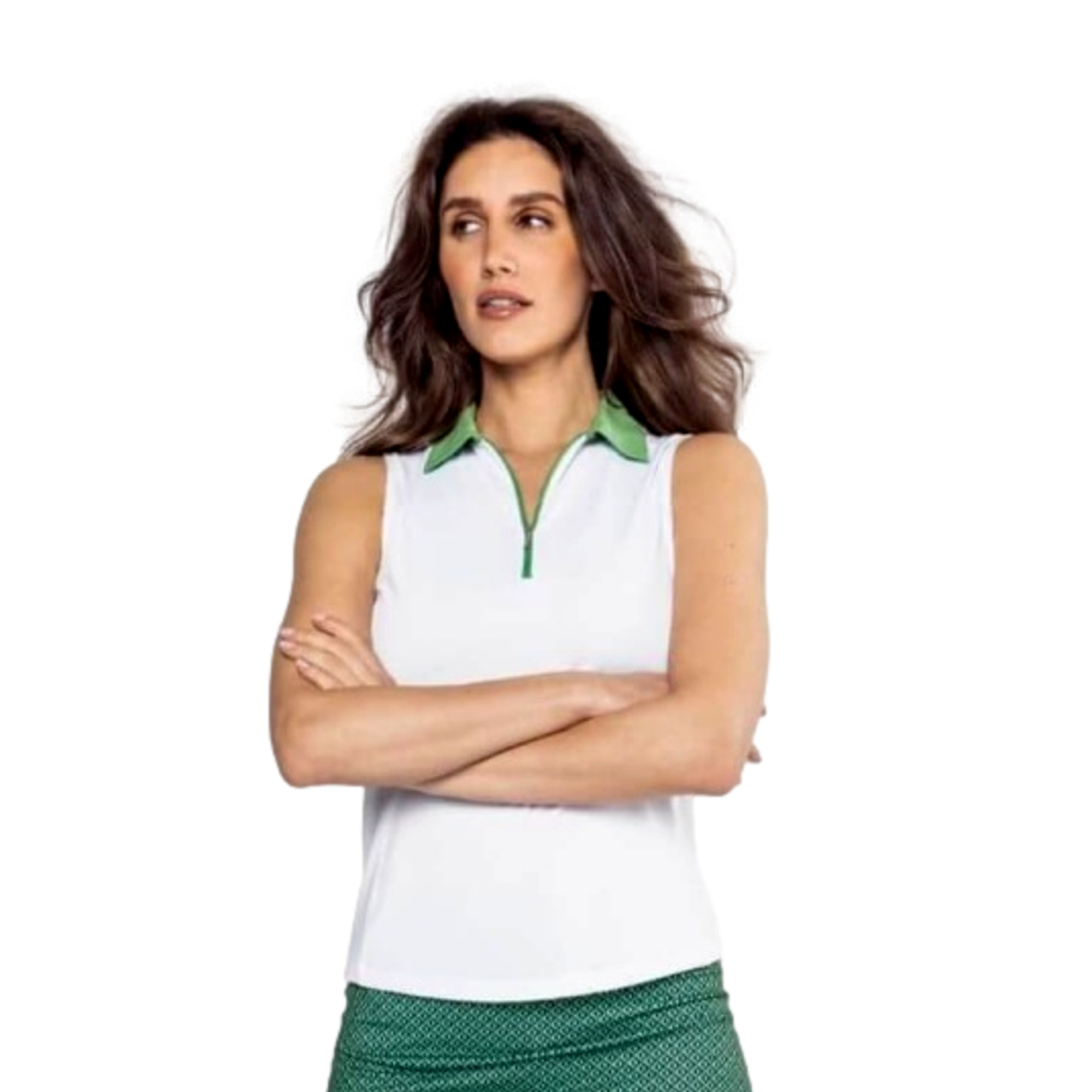Golftini Zip Women's Sleeveless Golf Polo Shirt
