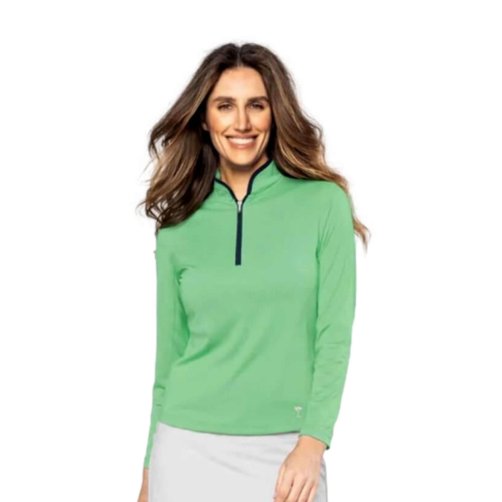 Mockneck Women's Long Sleeve Golf Polo Shirt