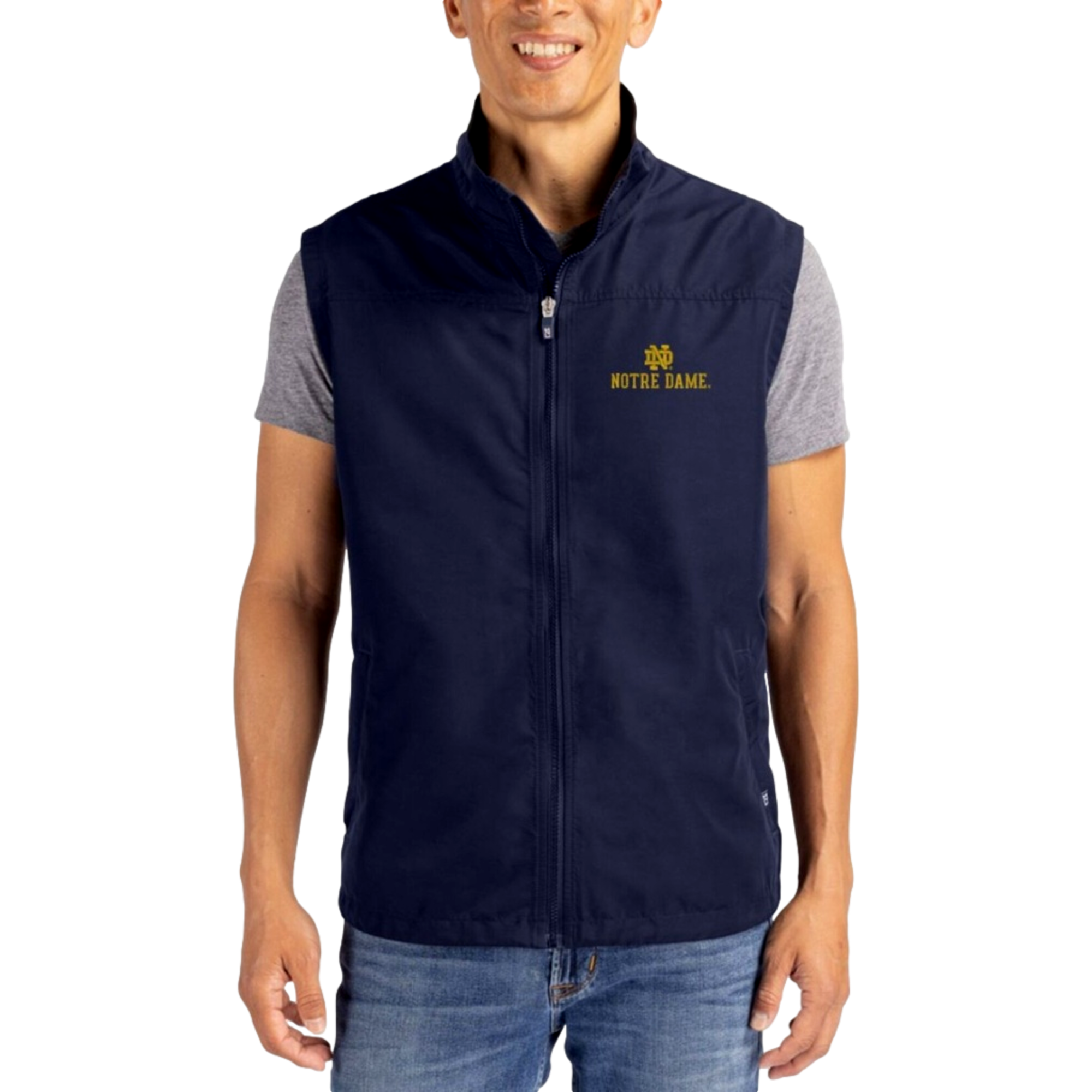 Notre Dame Fighting Irish Men's Charter Full Zip Golf Vest