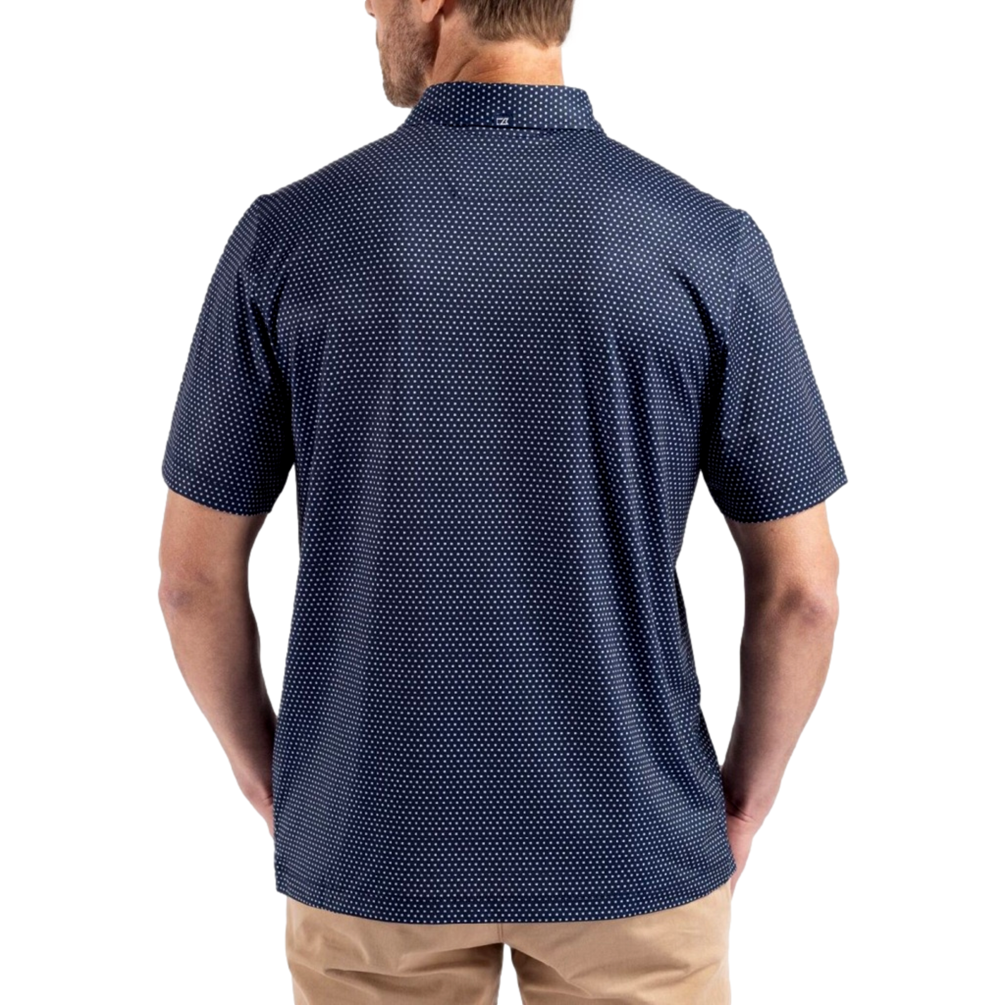 Notre Dame Fighting Irish Men's Pike Eco Shadow Check Short Sleeve Golf Polo Shirt