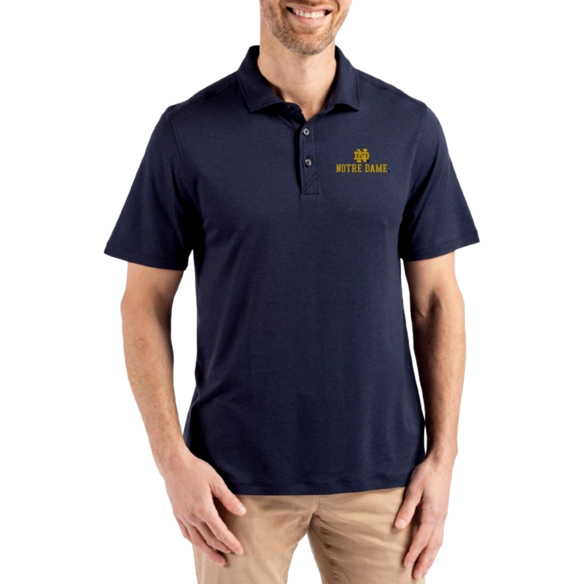 Notre Dame Fighting Irish Men's Coastline Short Sleeve Golf Polo Shirt